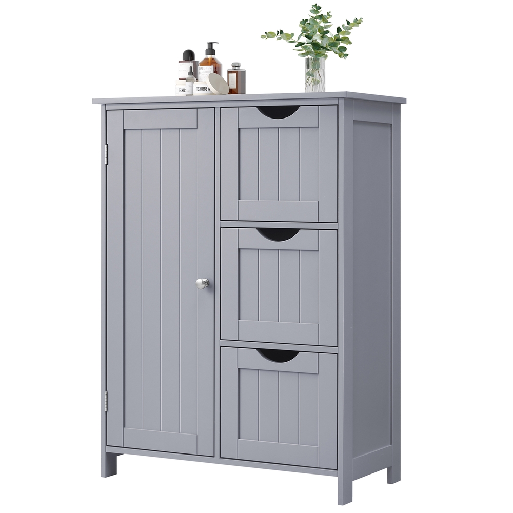 Badezimmerschrank mit 3 Schubladen, 1 verstellbares Regal, 30