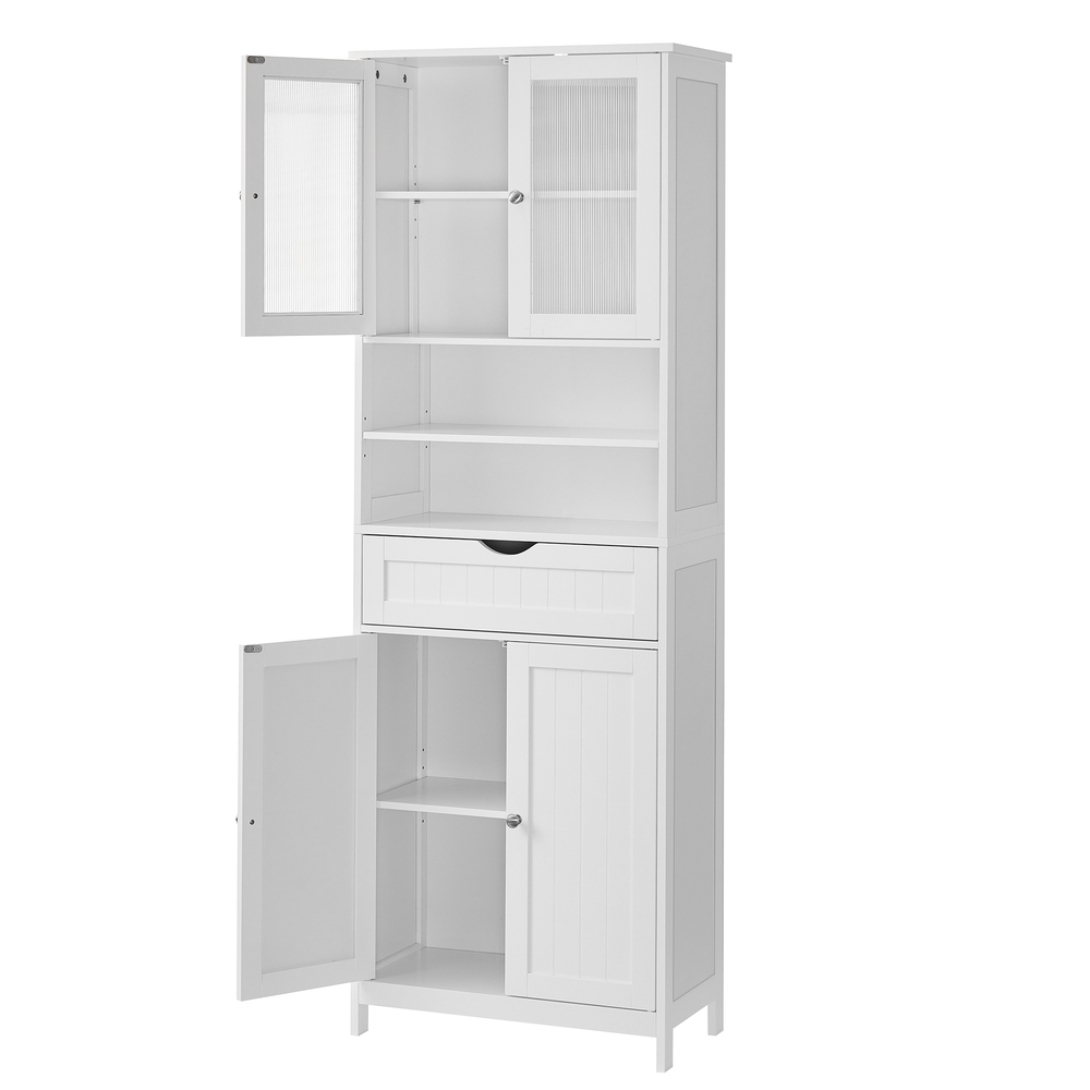 Badezimmerschrank mit verstellbaren Ablagen, Badschrank, Aufbewahrungsschrank