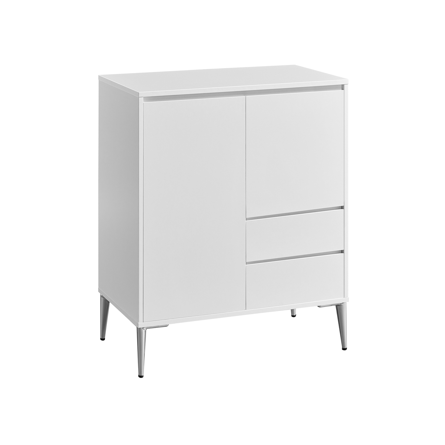 VASAGLE Aufbewahrungsschrank Sideboard Küchenschrank mit Türen höhenverstellbare Ablagen 2 Schubladen modern 40 x 70 x 85 cm für Wohnzimmer