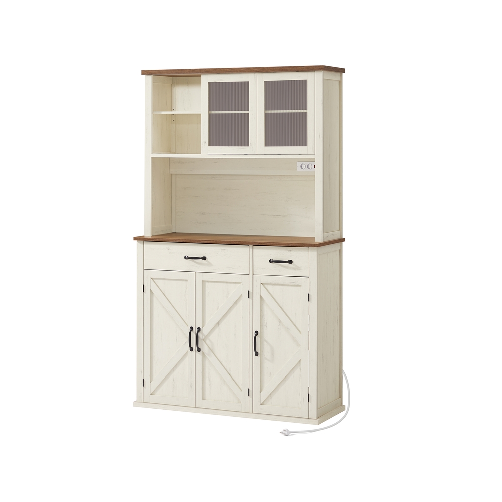 Sideboard mit Beleuchtung und Ladestation im Landhausstil
