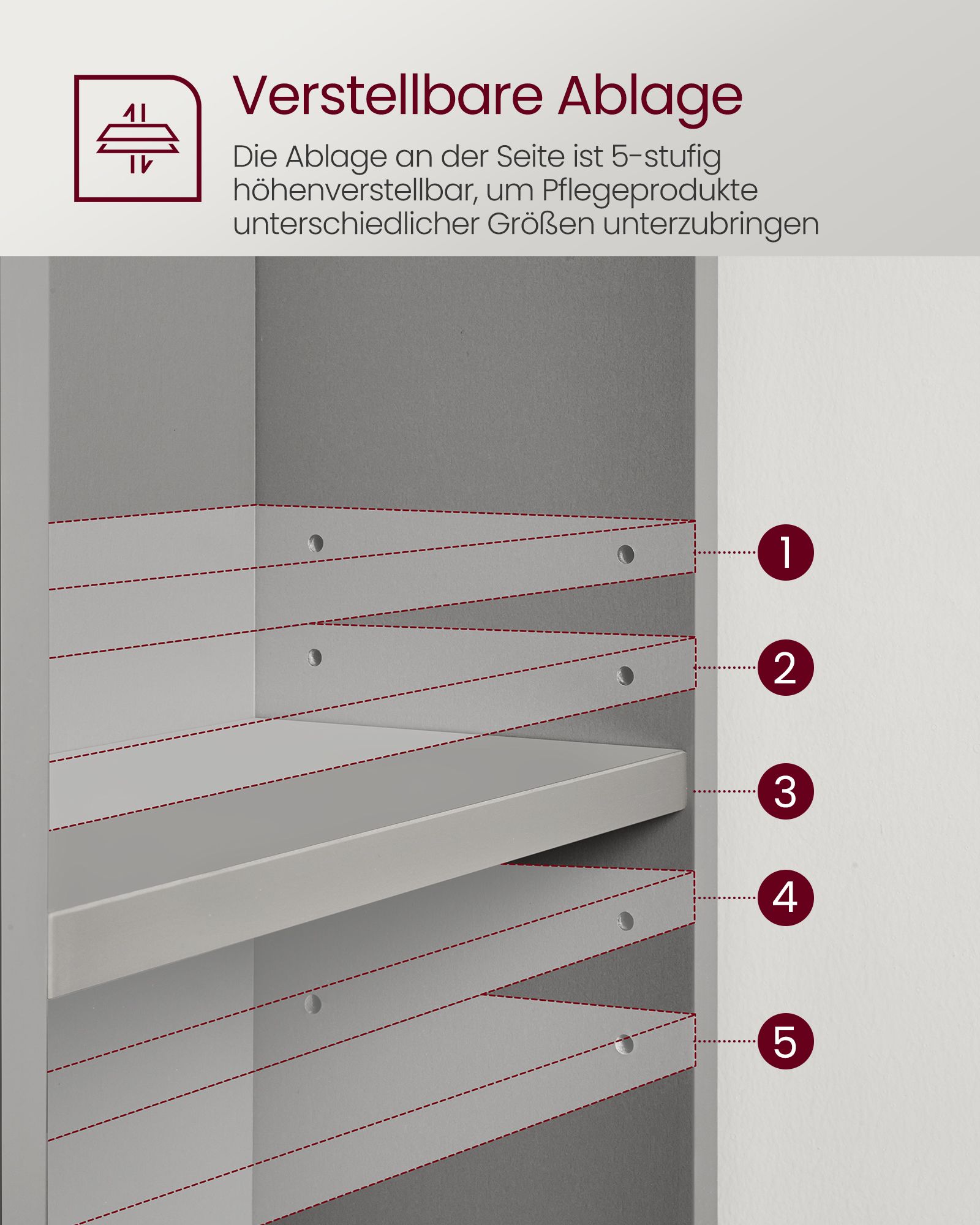 Tualeto reikmenų spintelė