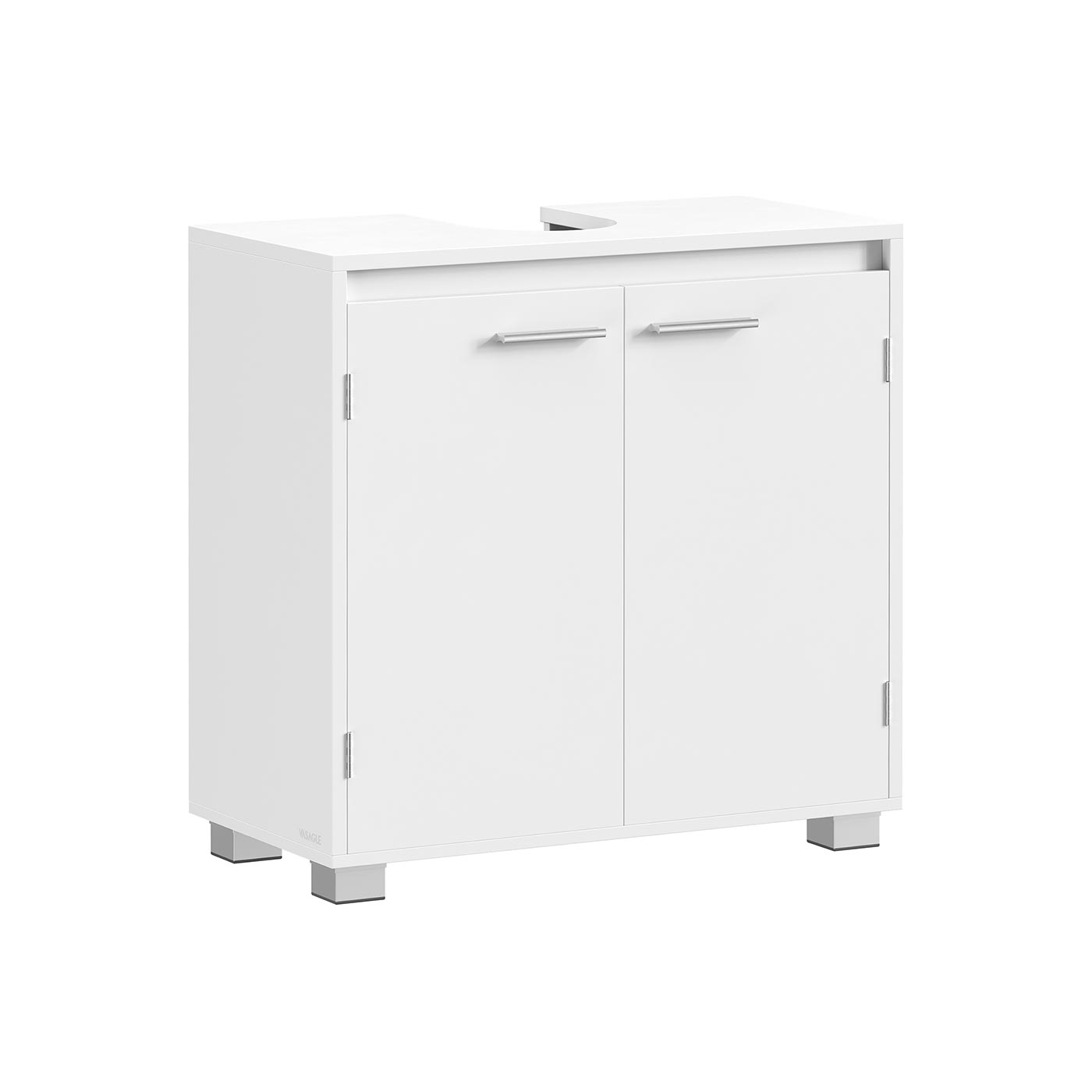 Waschbeckenunterschrank mit Fächern und Füßen
