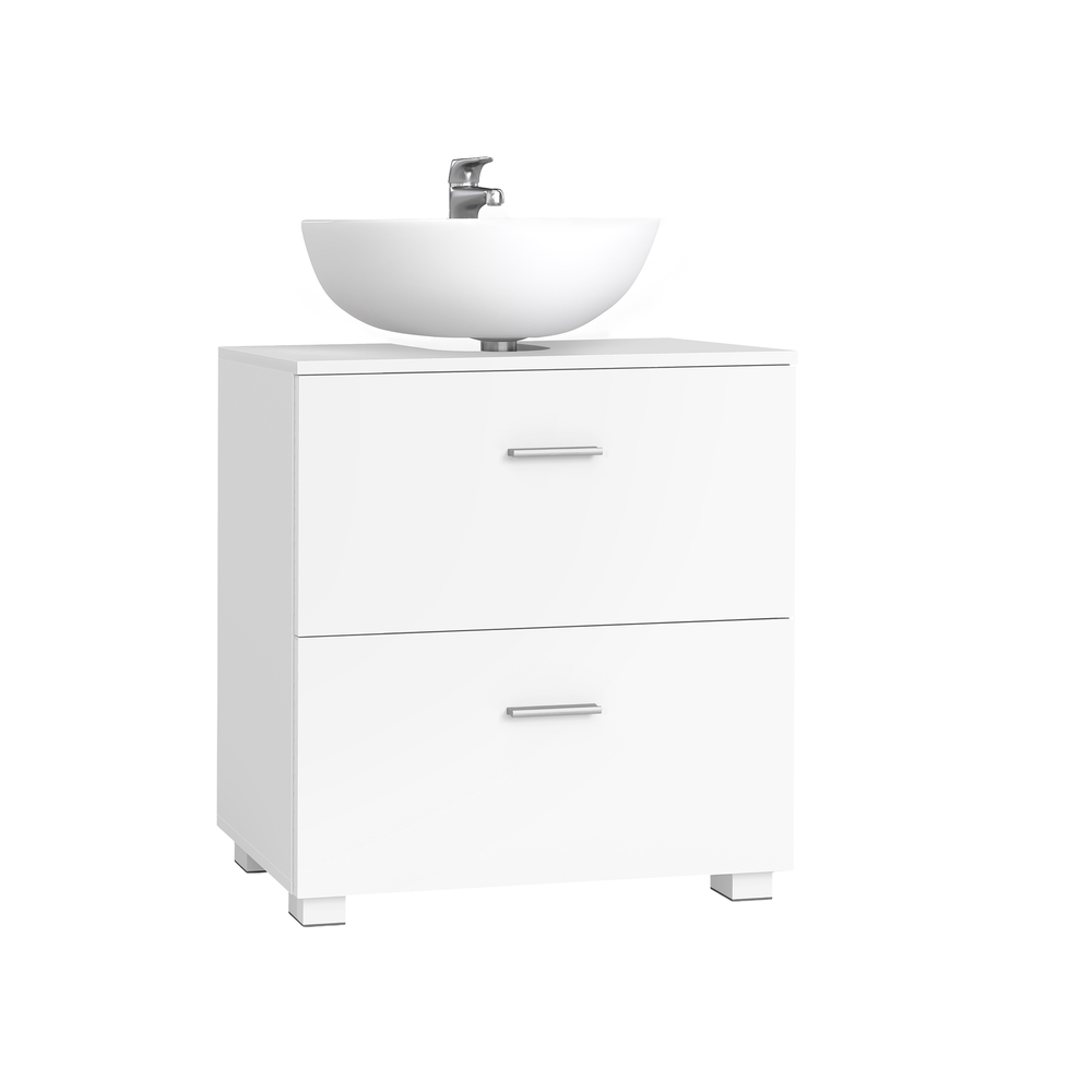 CUSTOS Kollektion - Waschbeckenunterschrank 30 x 60 x 63,8 cm mit 2 großen Schubladen wolkenweiß