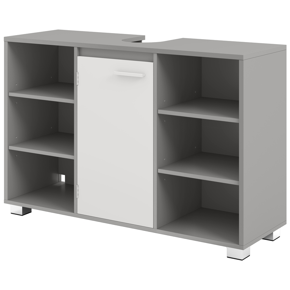 Vasagle Badezimmerschrank, Waschbeckenunterschrank, Mit Verstellbaren Ablagen Und Füßen
