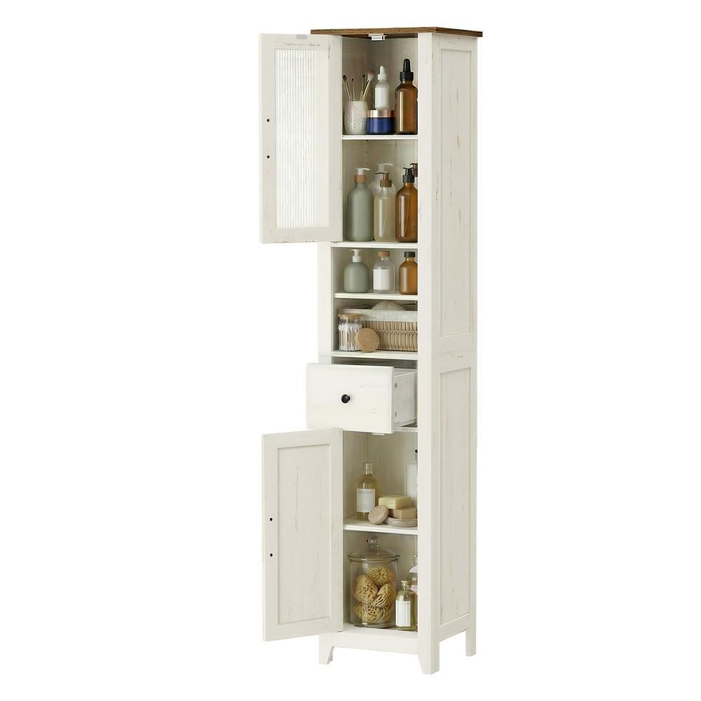 Badezimmerschrank im Landhausstil, Badschrank schmal, Badmöbel