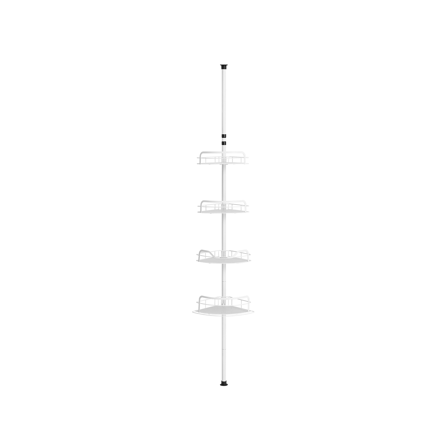 Duschregal Gesamthöhe 80-323 cm mit 4 Ebenen wolkenweiß