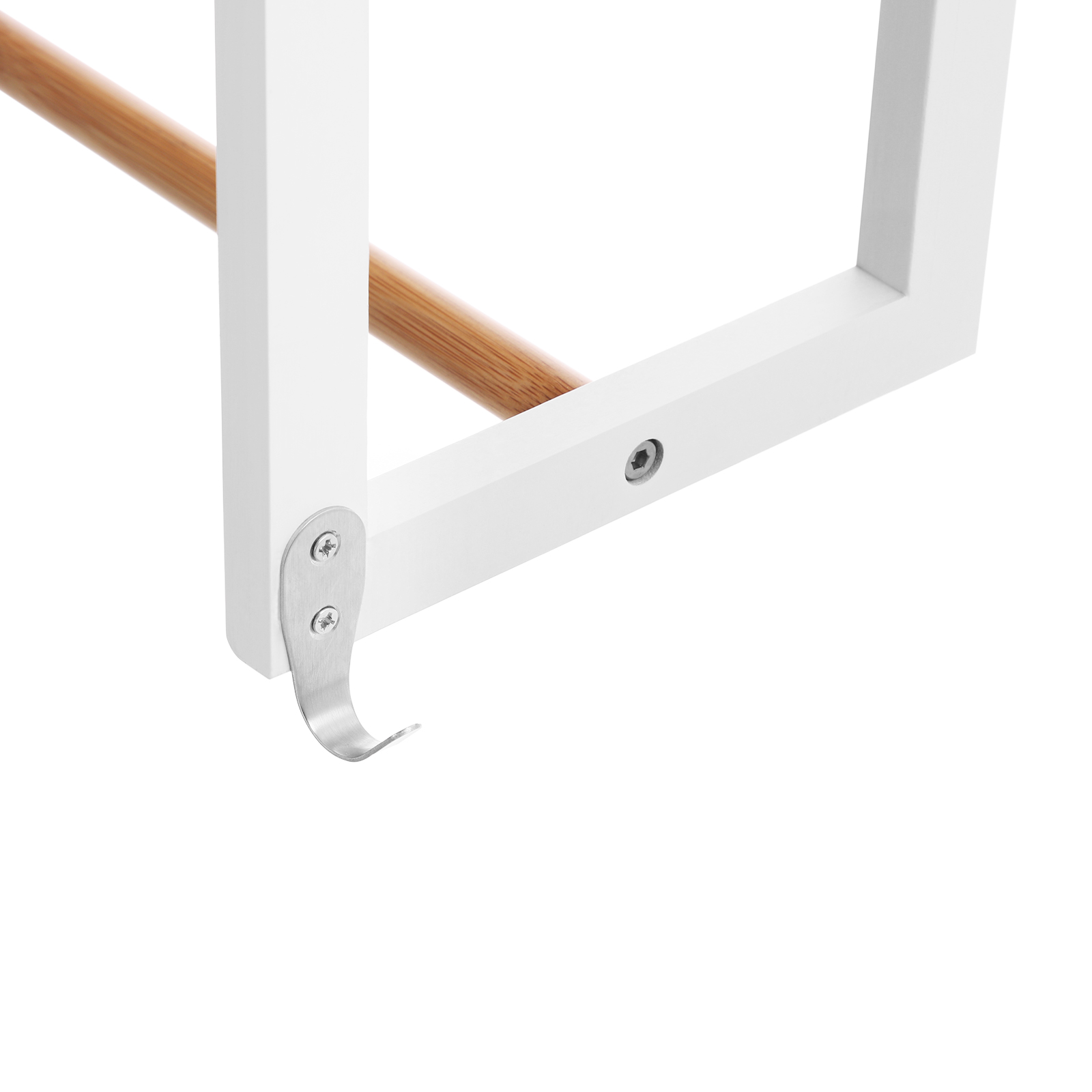 SONGMICS Badregal aus Bambus, mit Handtuchhalter, verstellbares