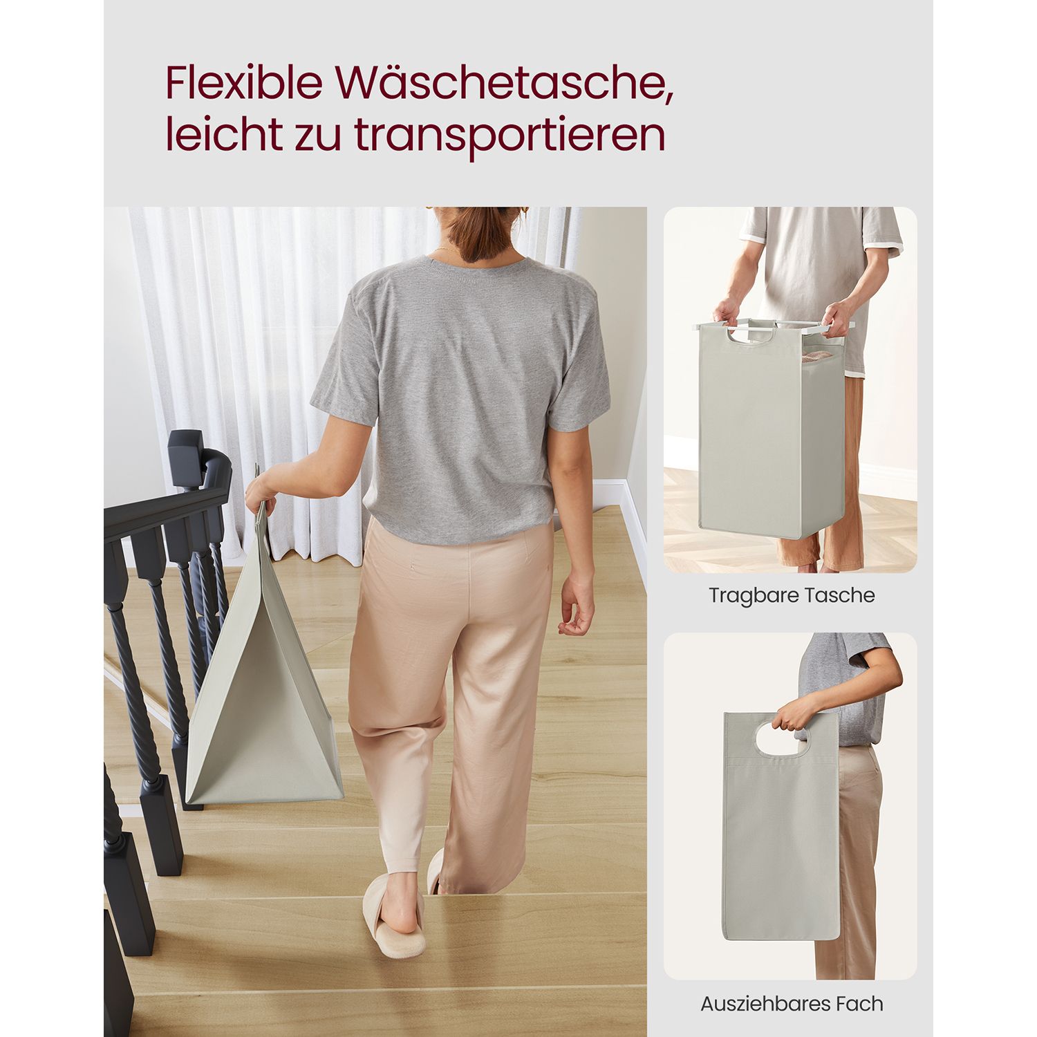 Skalbinių krepšys 2 x 46 L su 1 lentyna baltos spalvos