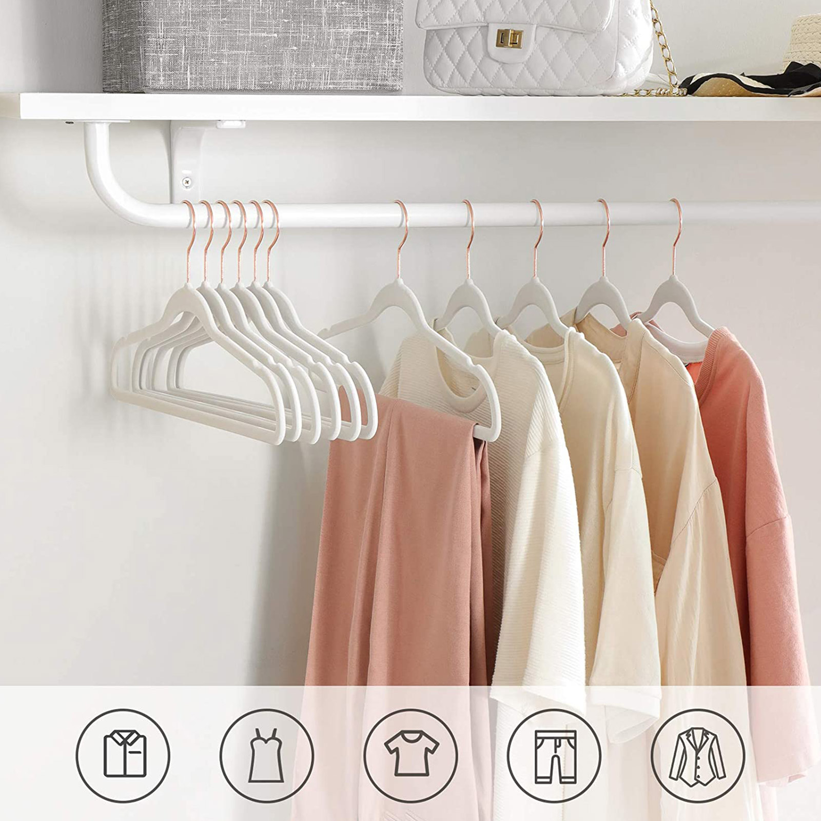 Kleiderbügel 20er Set Weiß