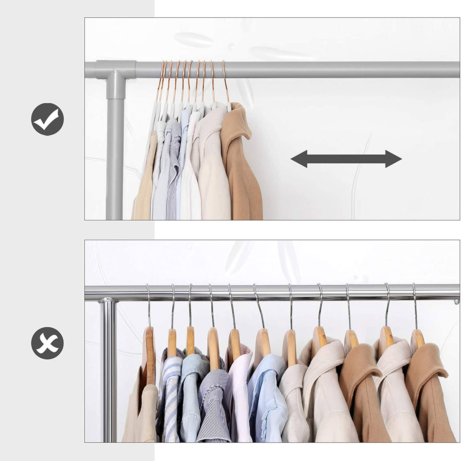 Kleiderbügel 20er Set Weiß