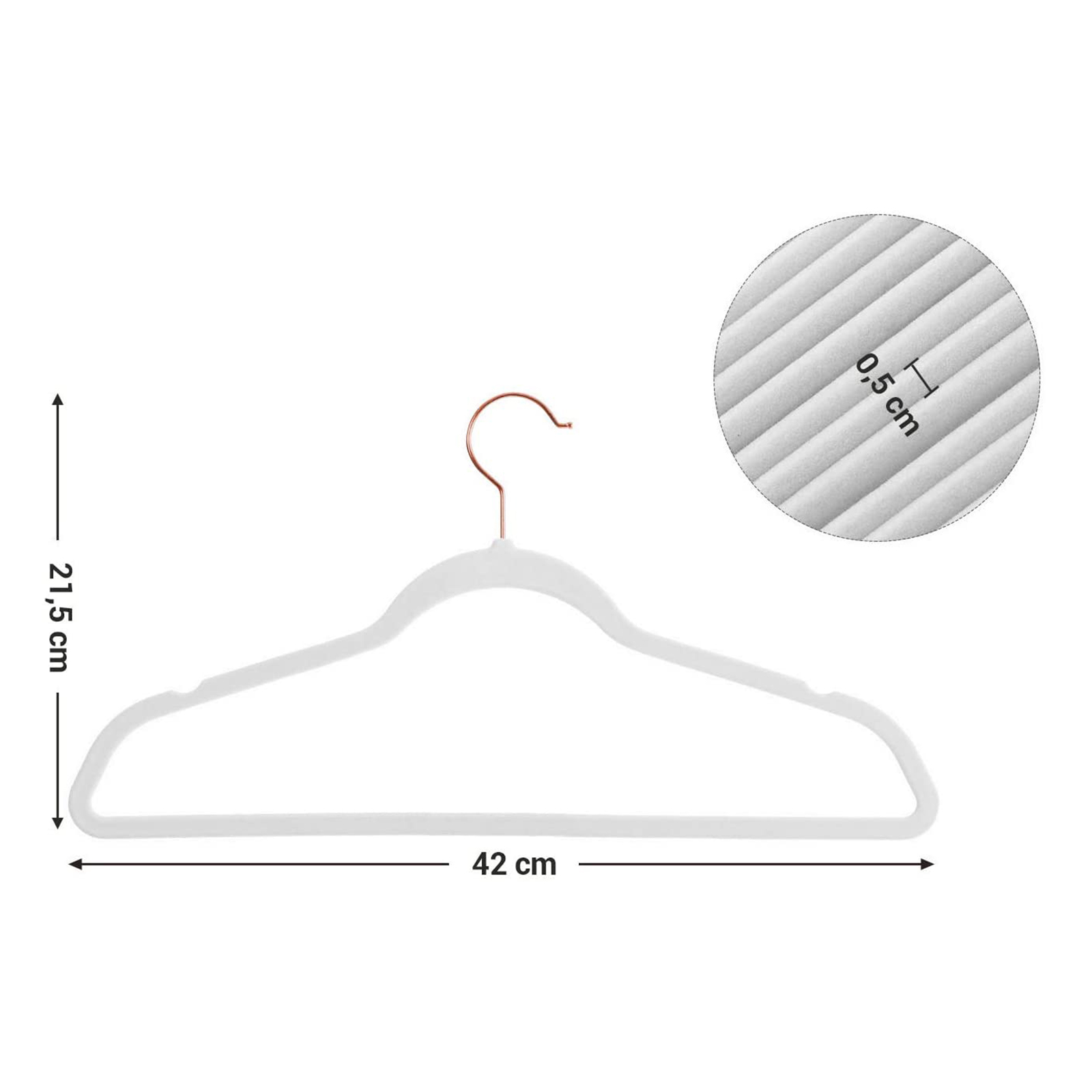 Kleiderbügel 20er Set Weiß