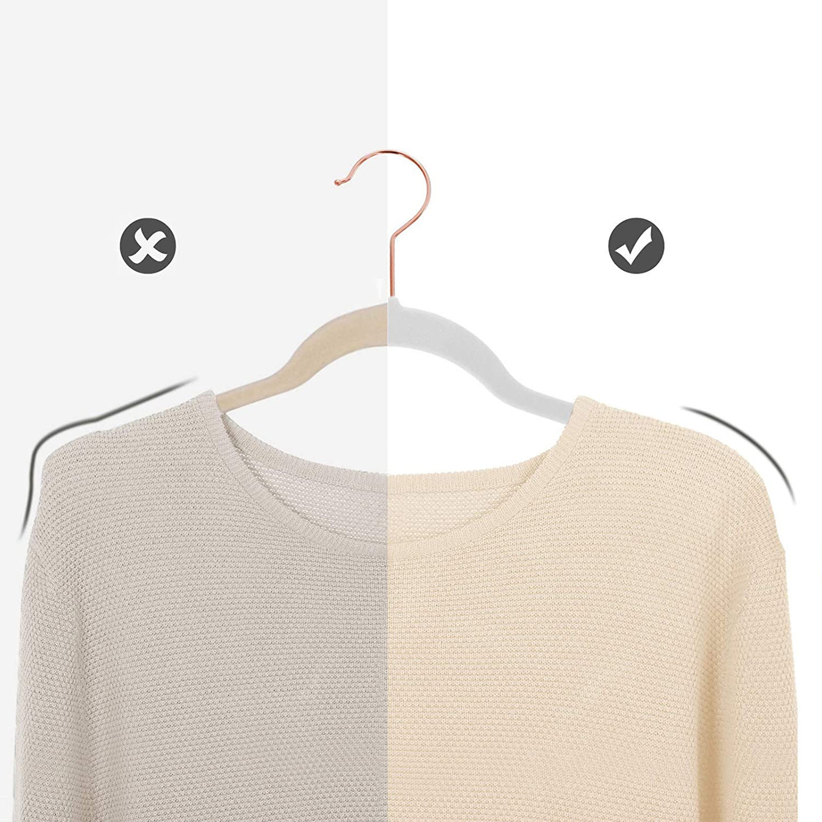 Kleiderbügel 20er Set Weiß