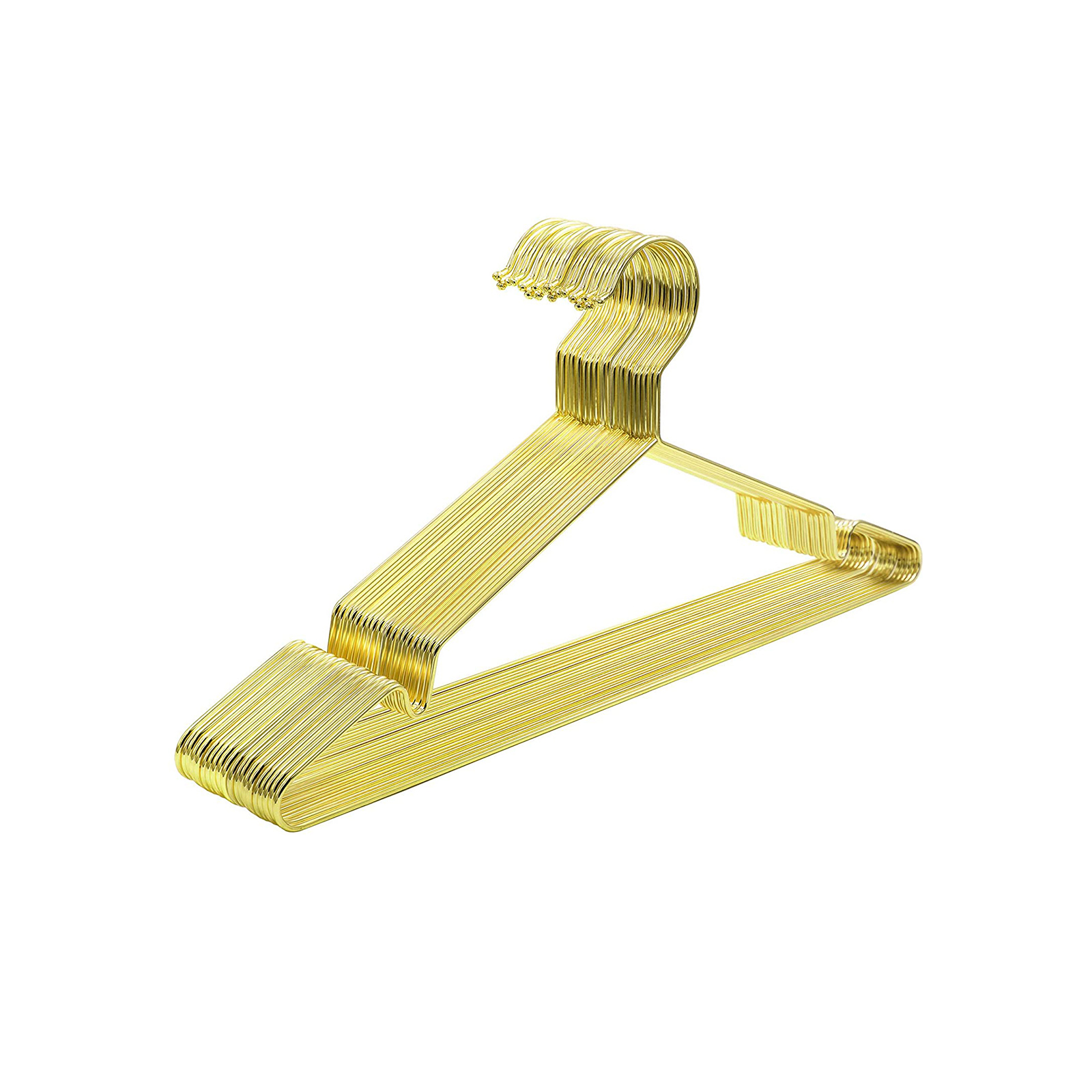 Kleiderbügel aus Metall 20er Set Gold
