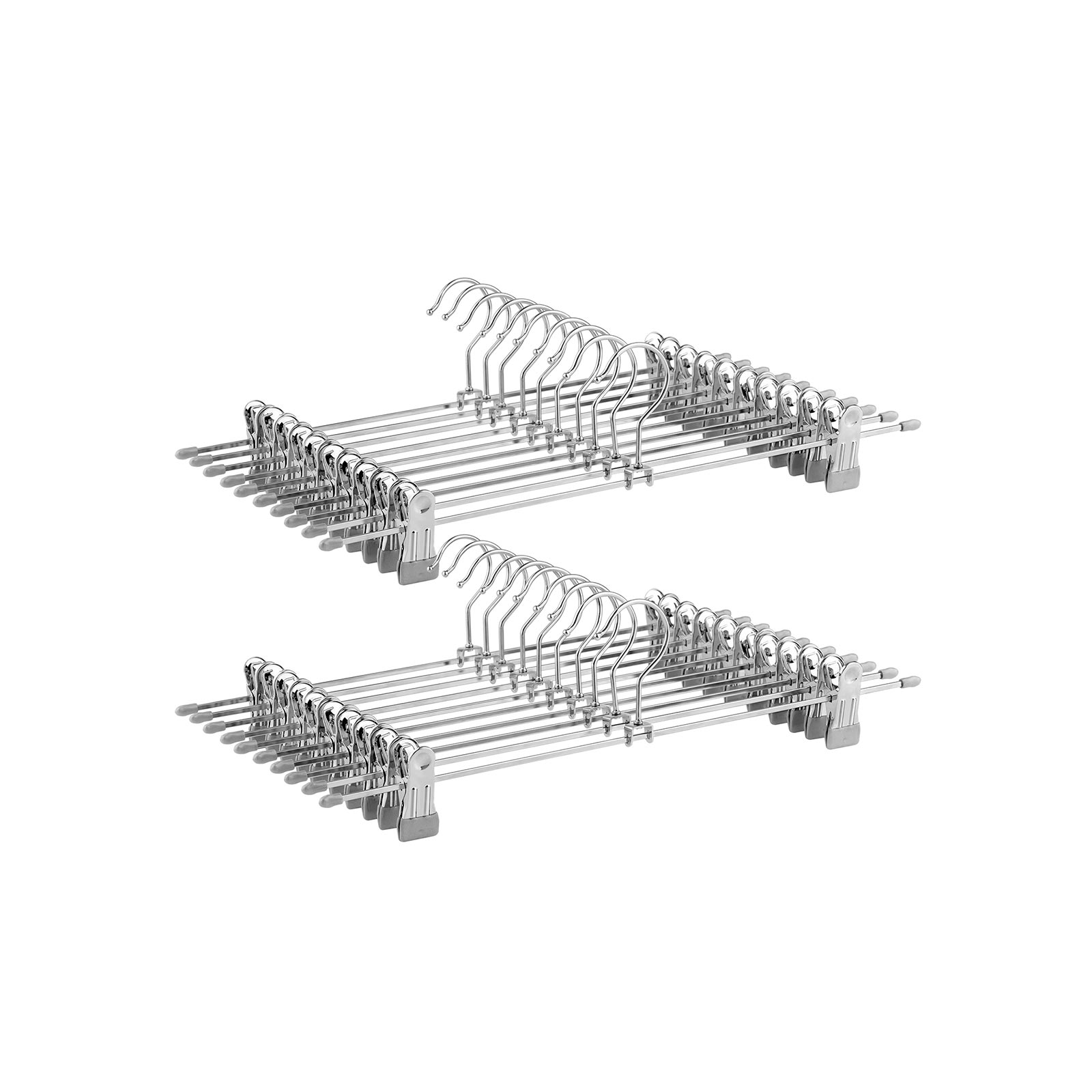 Hosenbügel aus Metall 20 Stk Grau