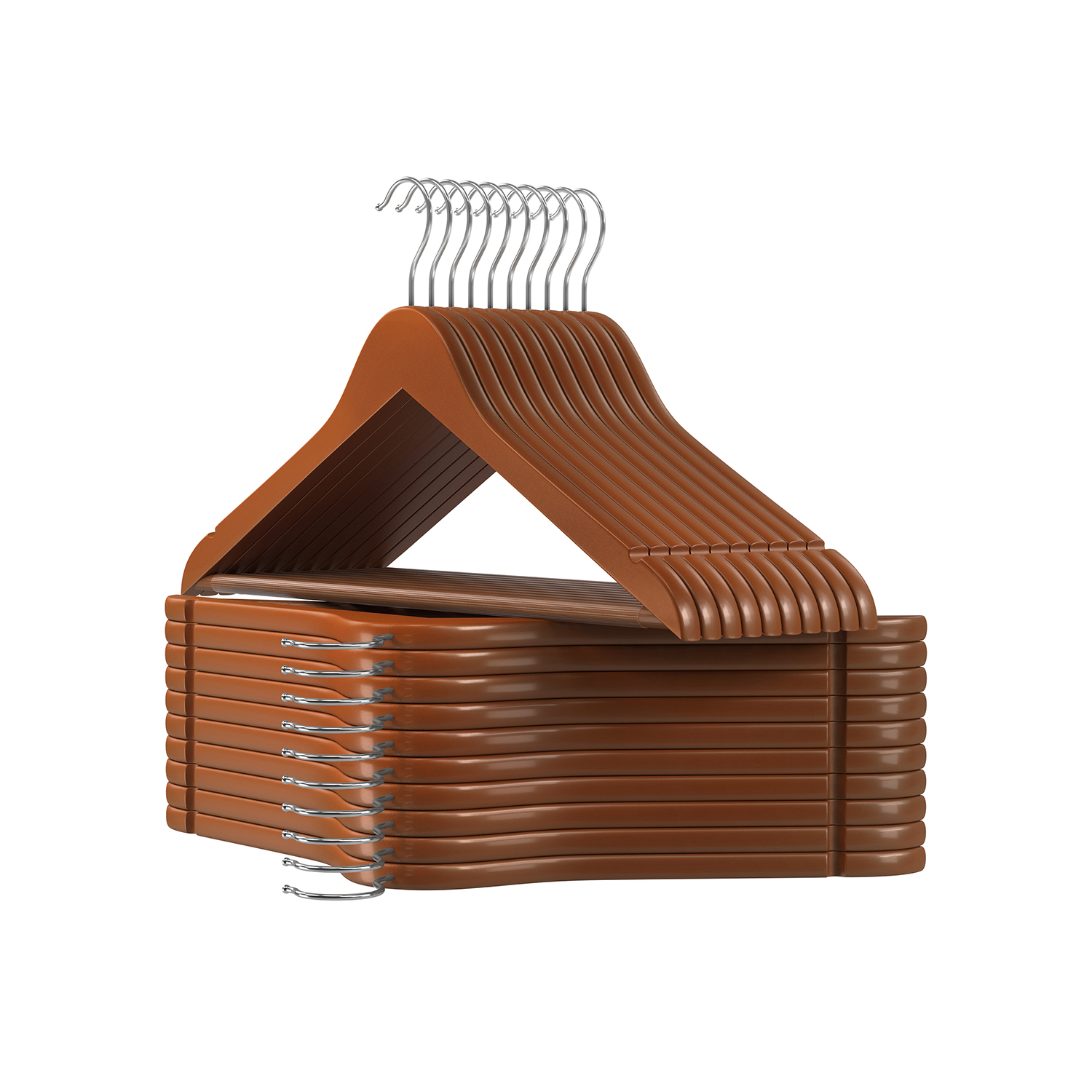 20er Set Kleiderbügel aus Holz