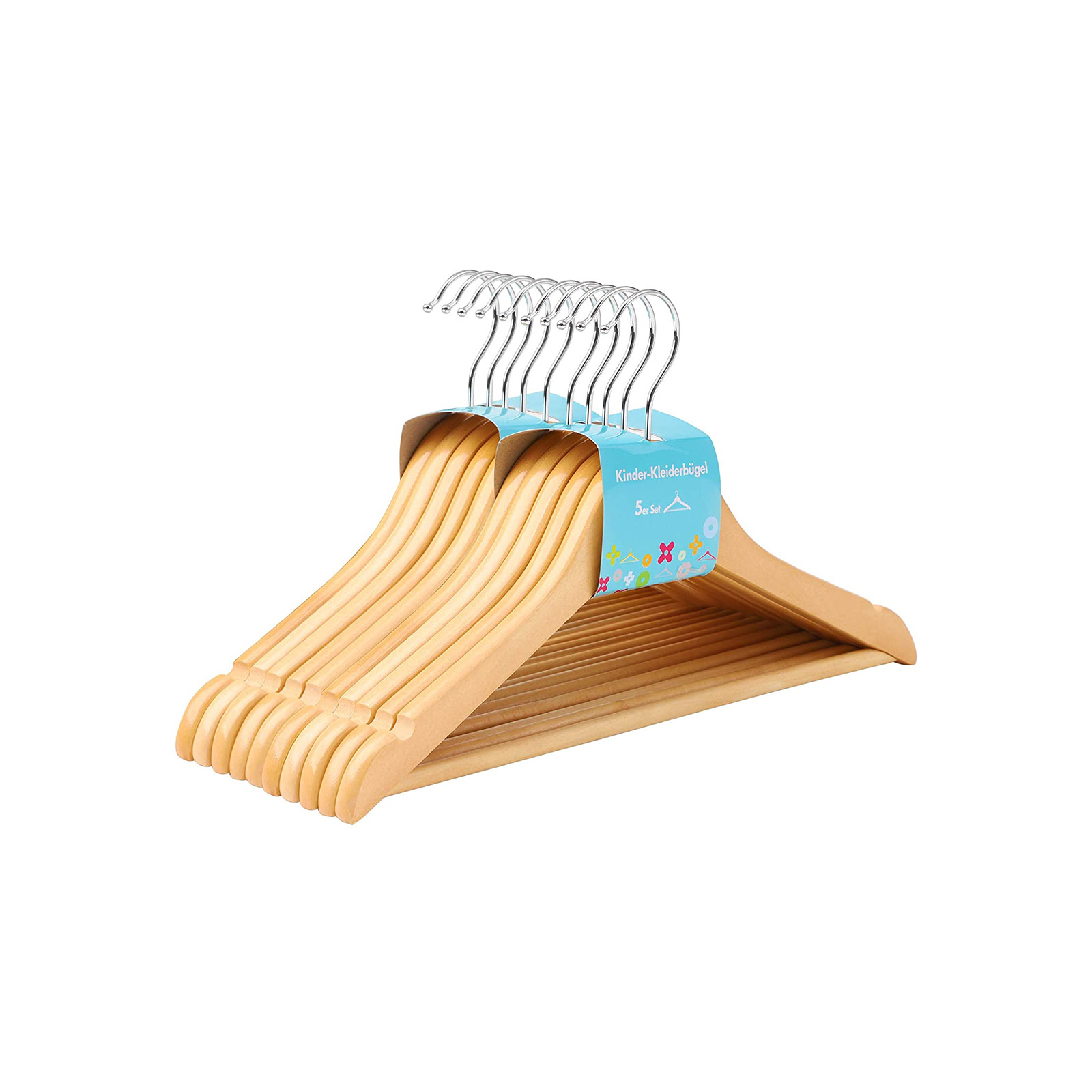 Kinderkleiderbügel aus Massivholz 10er Set