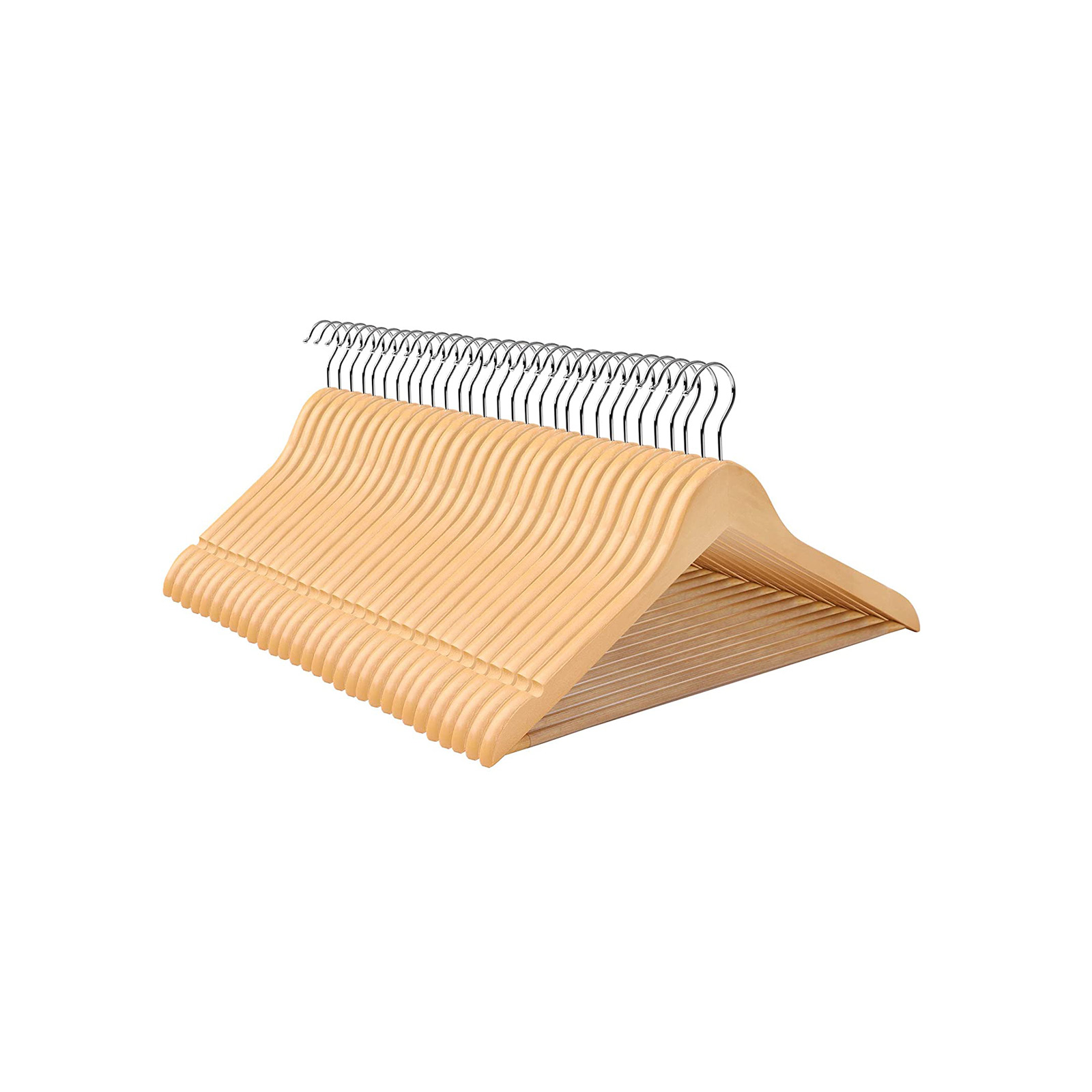 Kleiderbügel aus Massivholz 30er Set