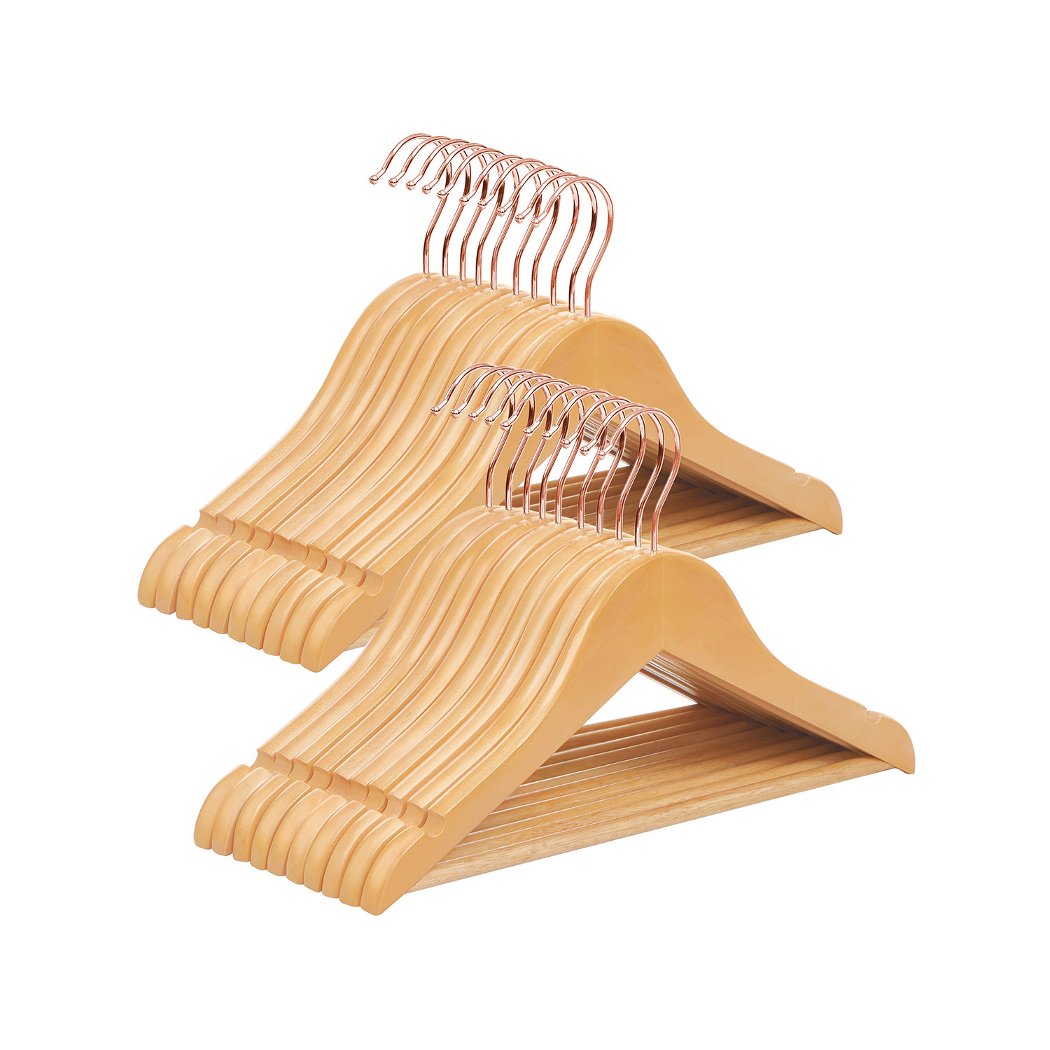 20er Set Kinderkleiderbügel aus Holz