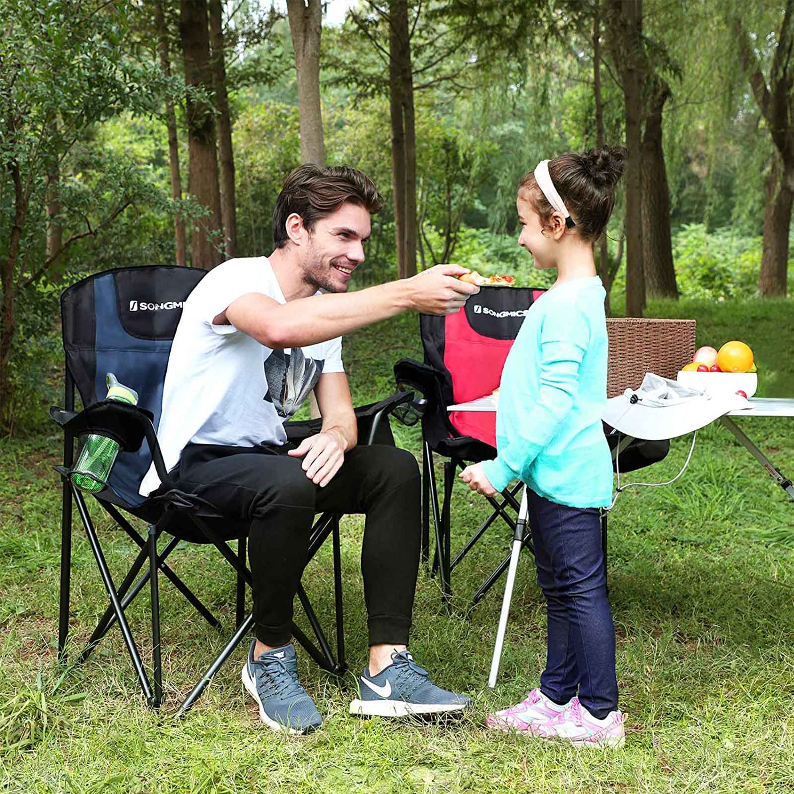 SONGMICS Campingstuhl, klappbar, Klappstuhl mit hoher Rückenlehne, mit