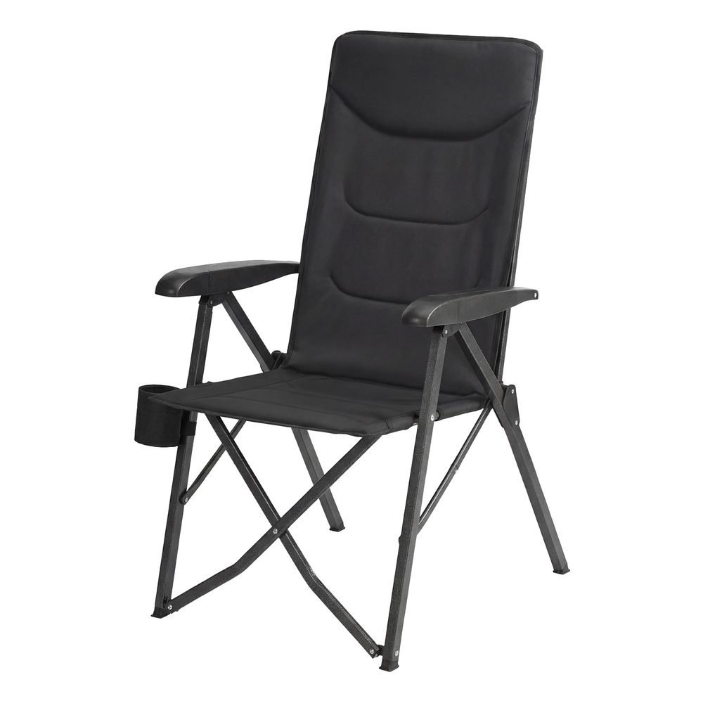 Outdoor Klappstuhl mit verstellbarer Rückenlehne, Faltstuhl für Erwachsene, Getränkehalter