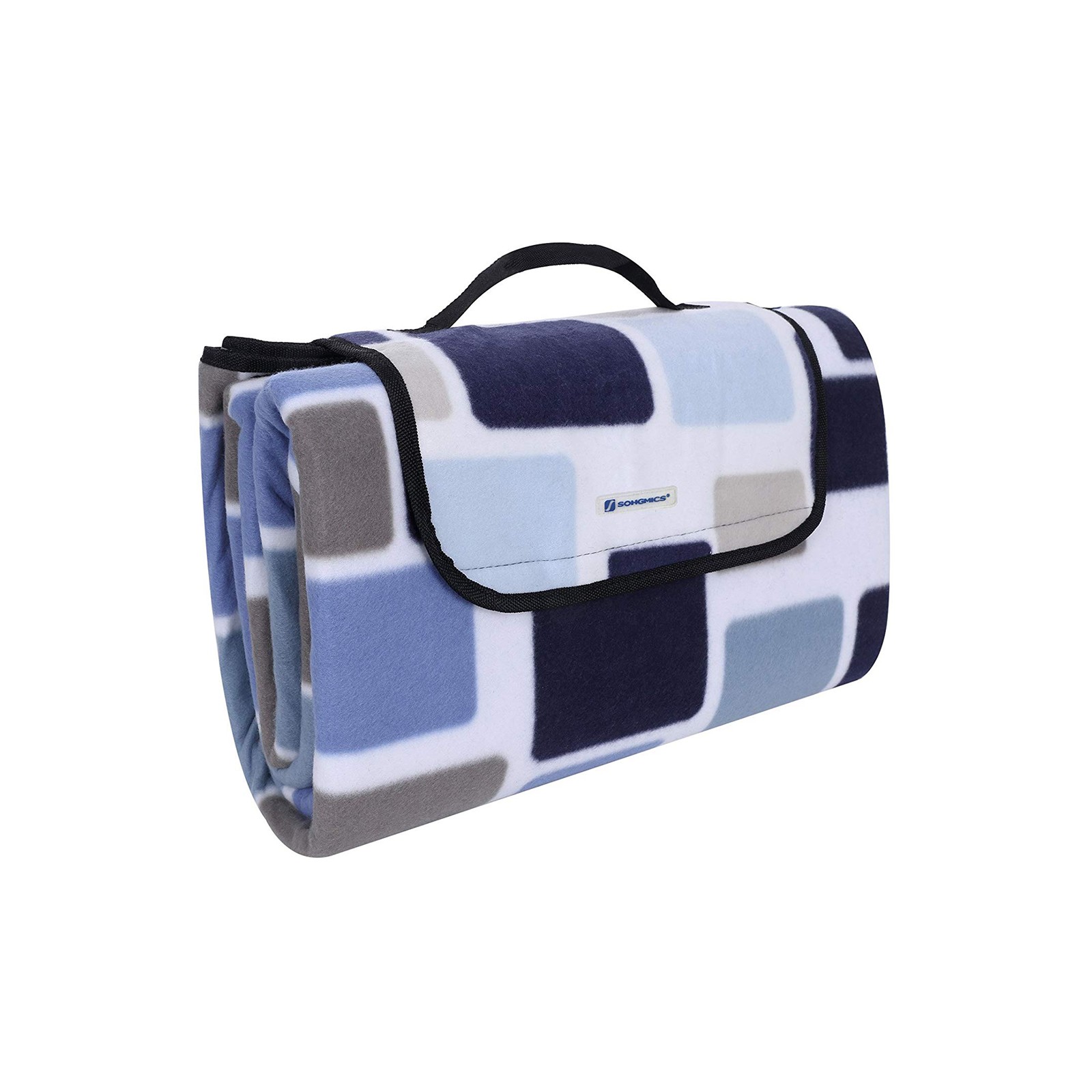 Picknickdecke Fleece blau gefleckt XXL