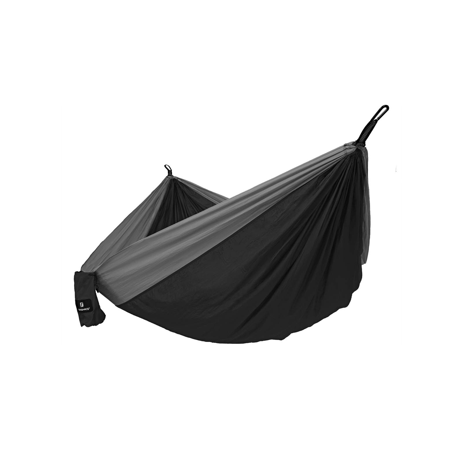 Hängematte 275 x 140 cm Schwarz-Grau