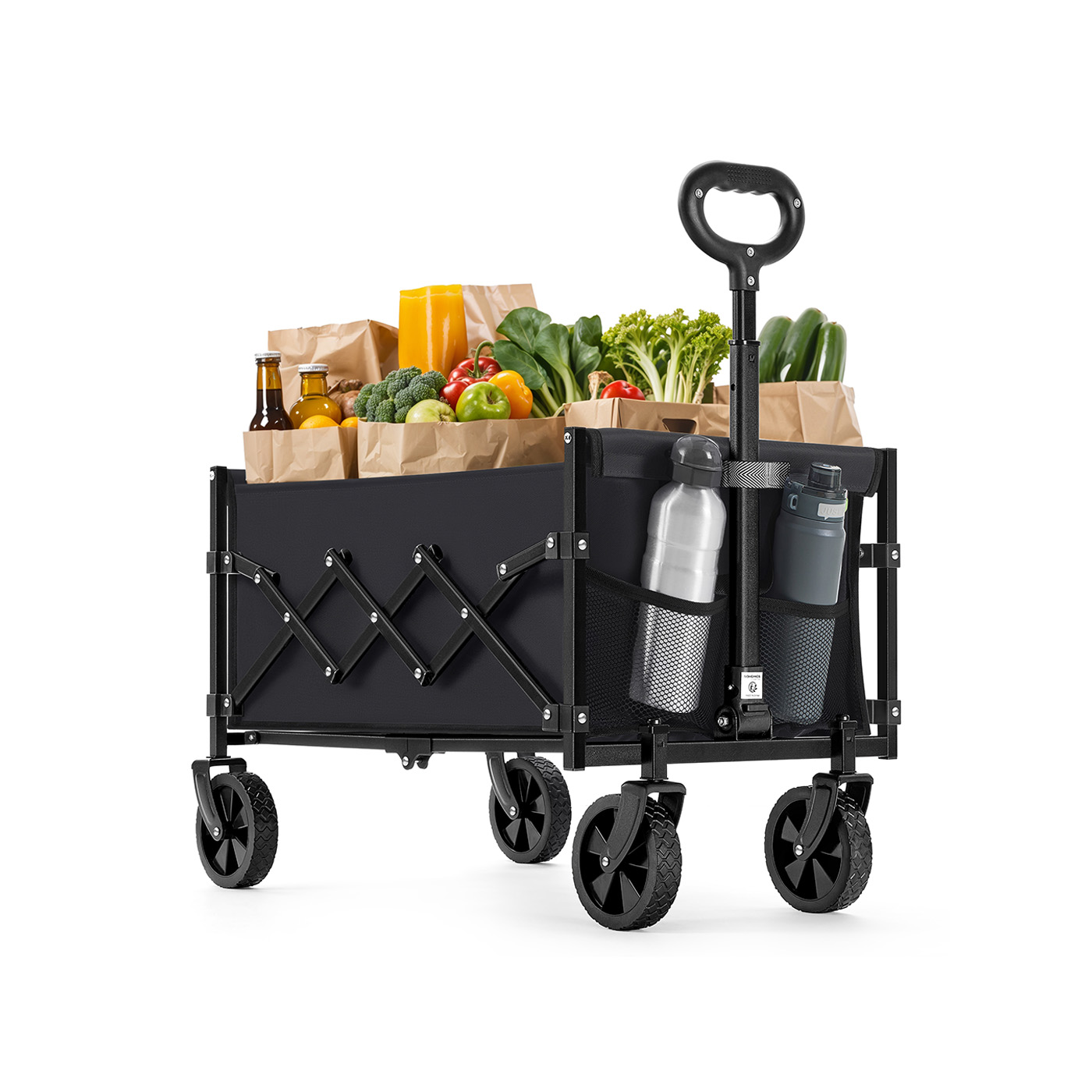Handwagen faltbar bis 150 kg tintenschwarz
