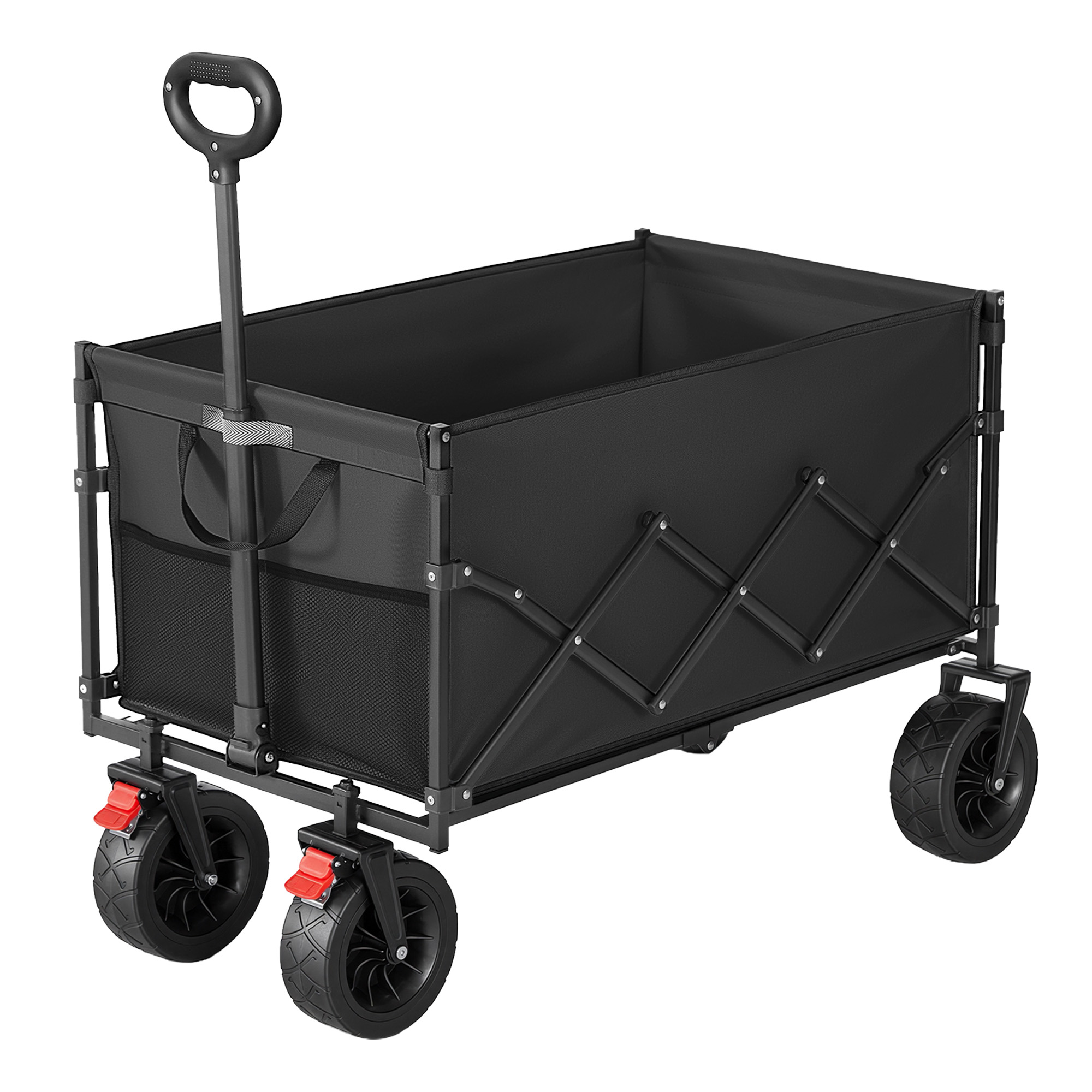 Faltbarer Bollerwagen, Transportwagen 200 L, Handwagen mit Griff