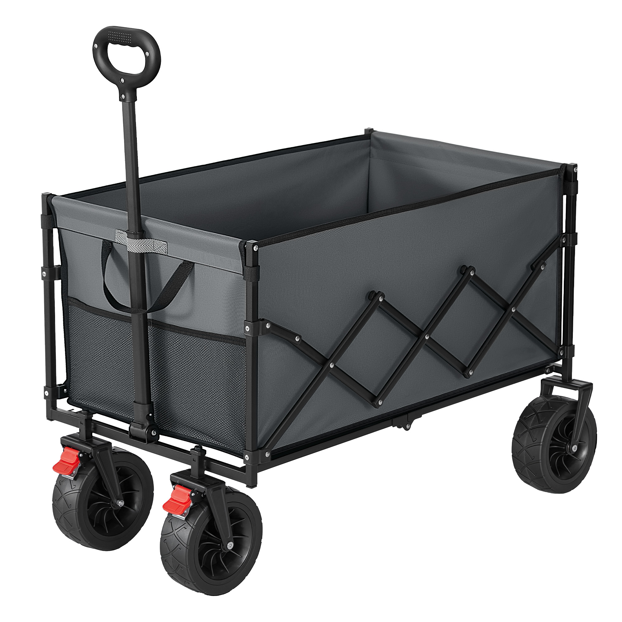 Faltbarer Bollerwagen, Transportwagen 200 L, Handwagen mit Griff