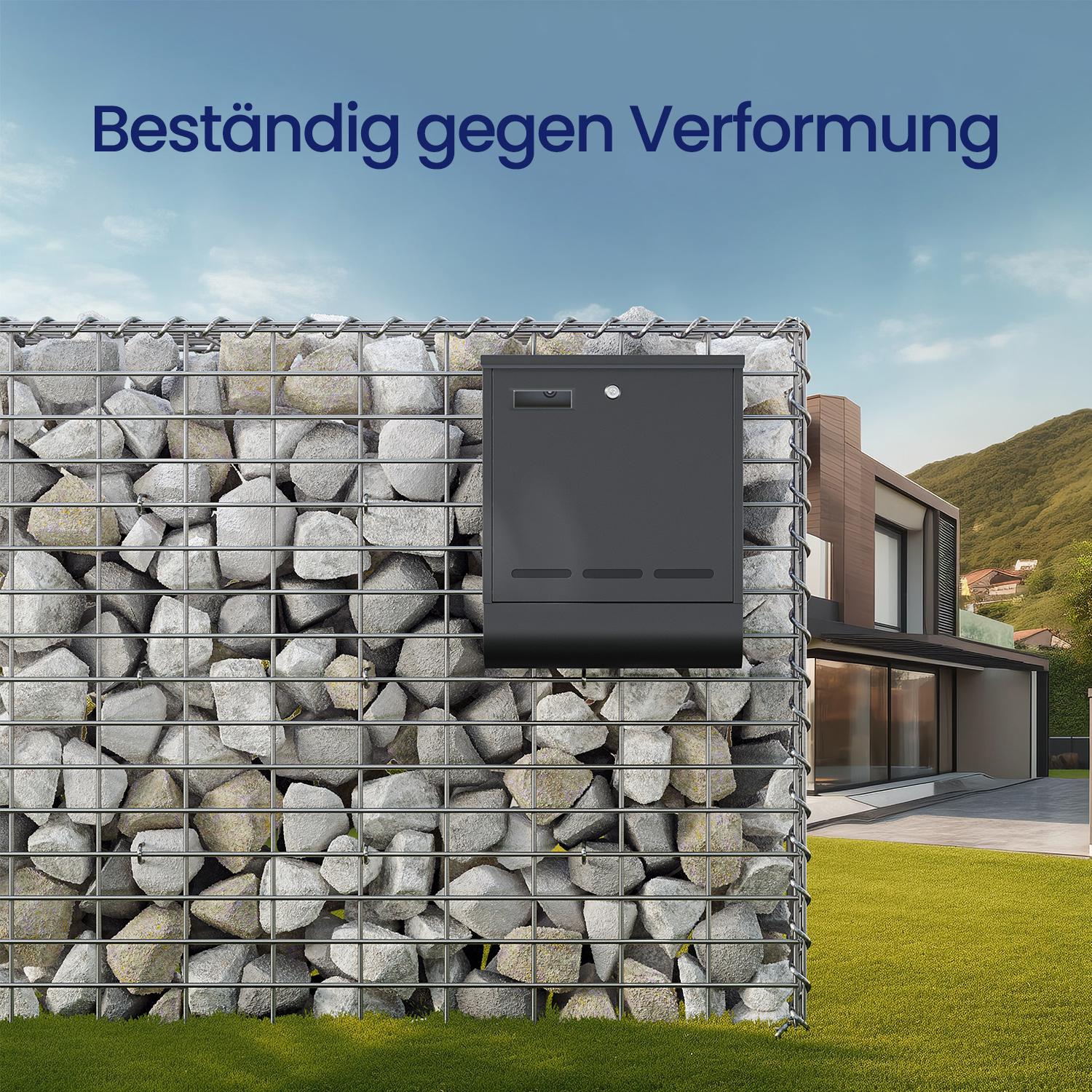 Gabionenkorb, Metall-Steinkorb mit 5 x 10 cm Maschenweite für Mauersteine, verzinkt