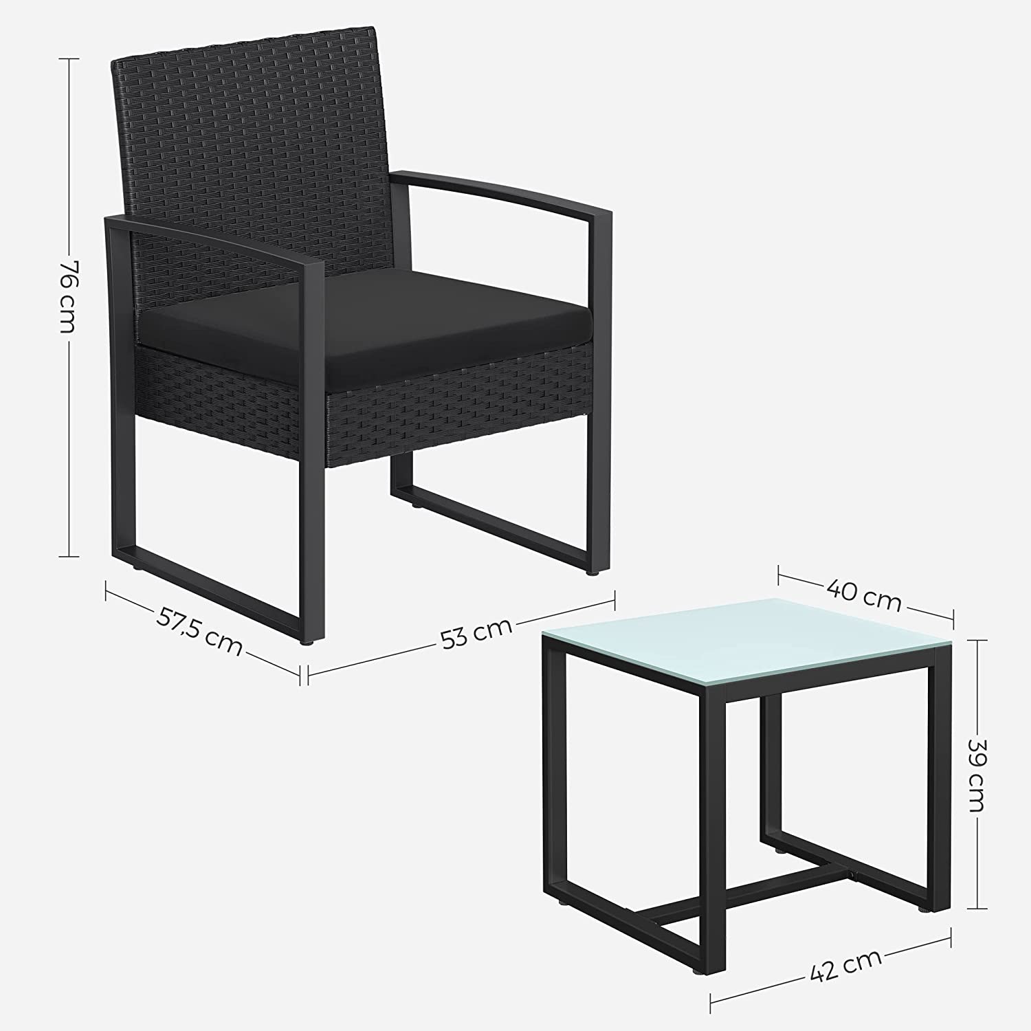 Balkonstühle mit Tisch Günstig online kaufen bei SONGMICS