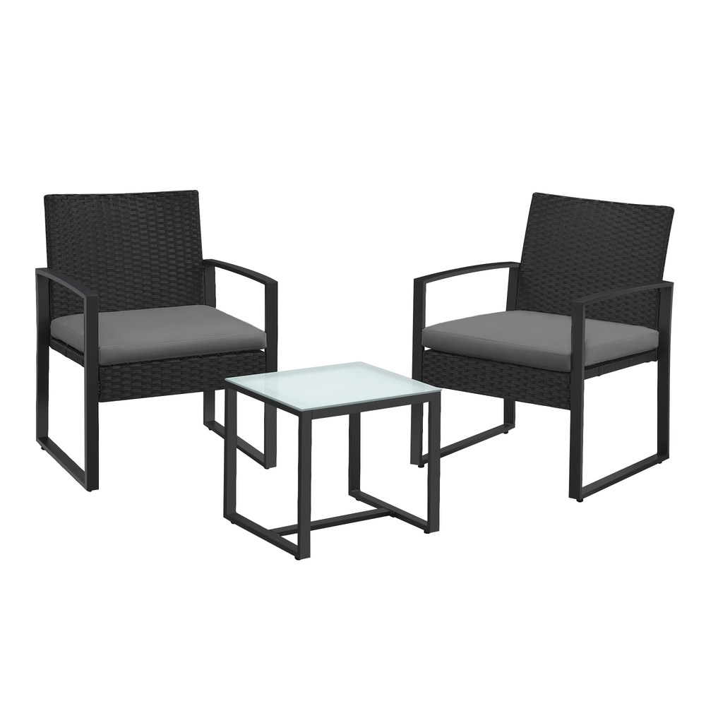 Gartenmöbel-Set in Rattanoptik 3-teilig