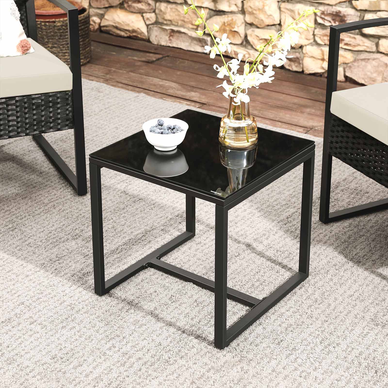 2 Gartenstühle mit Tisch Set Günstig kaufen bei SONGMICS