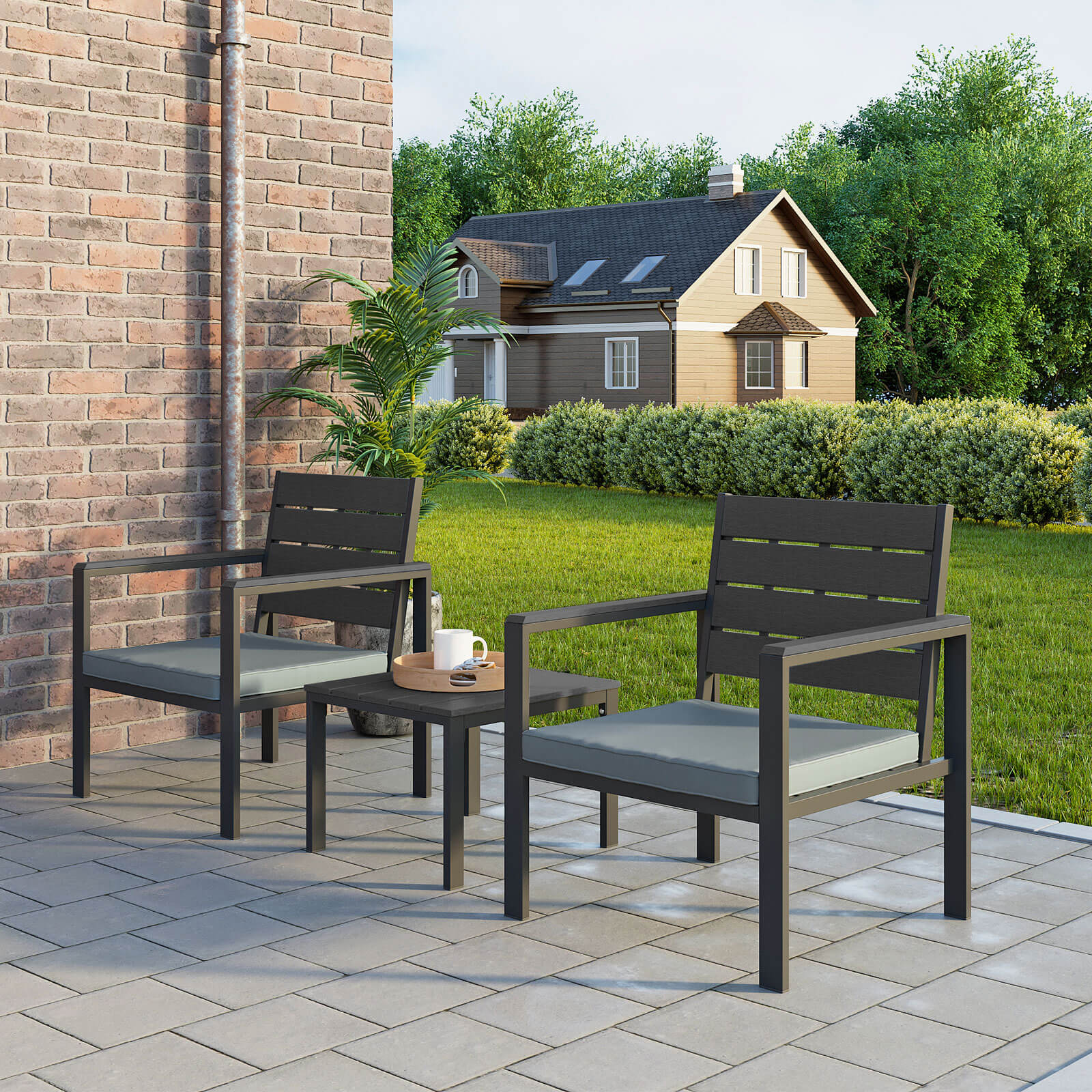 Set 2 Gartenstühle + Tisch Günstig kaufen bei SONGMICS