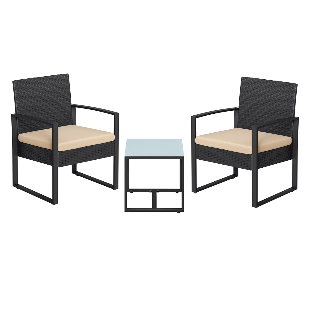 Balkonmöbel, Gartenmöbel-Set, aus PE-Polyrattan