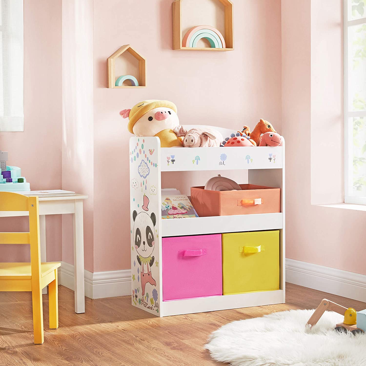 Spielzeugregal mit 2 Aufbewahrungsboxen | SONGMICS
