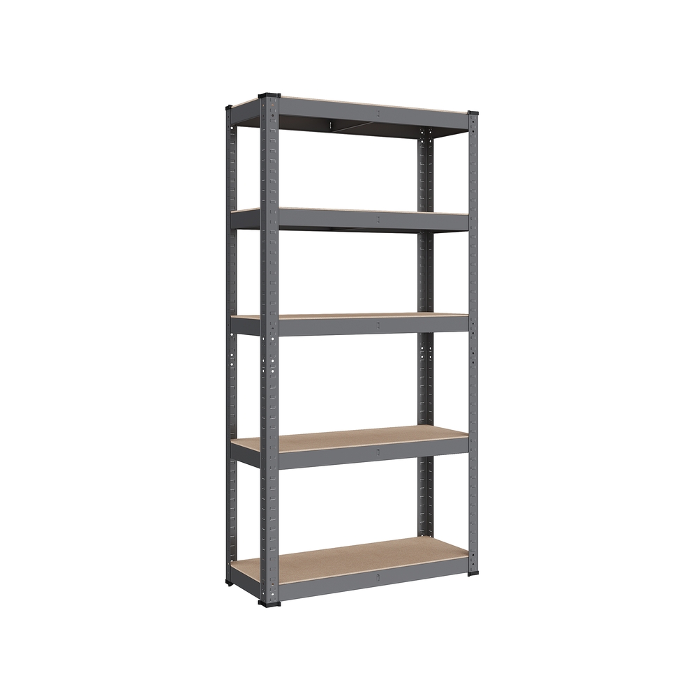 Schwerlastregal mit 5 verstellbaren Ablagen 30 x 75 x 150 cm grau