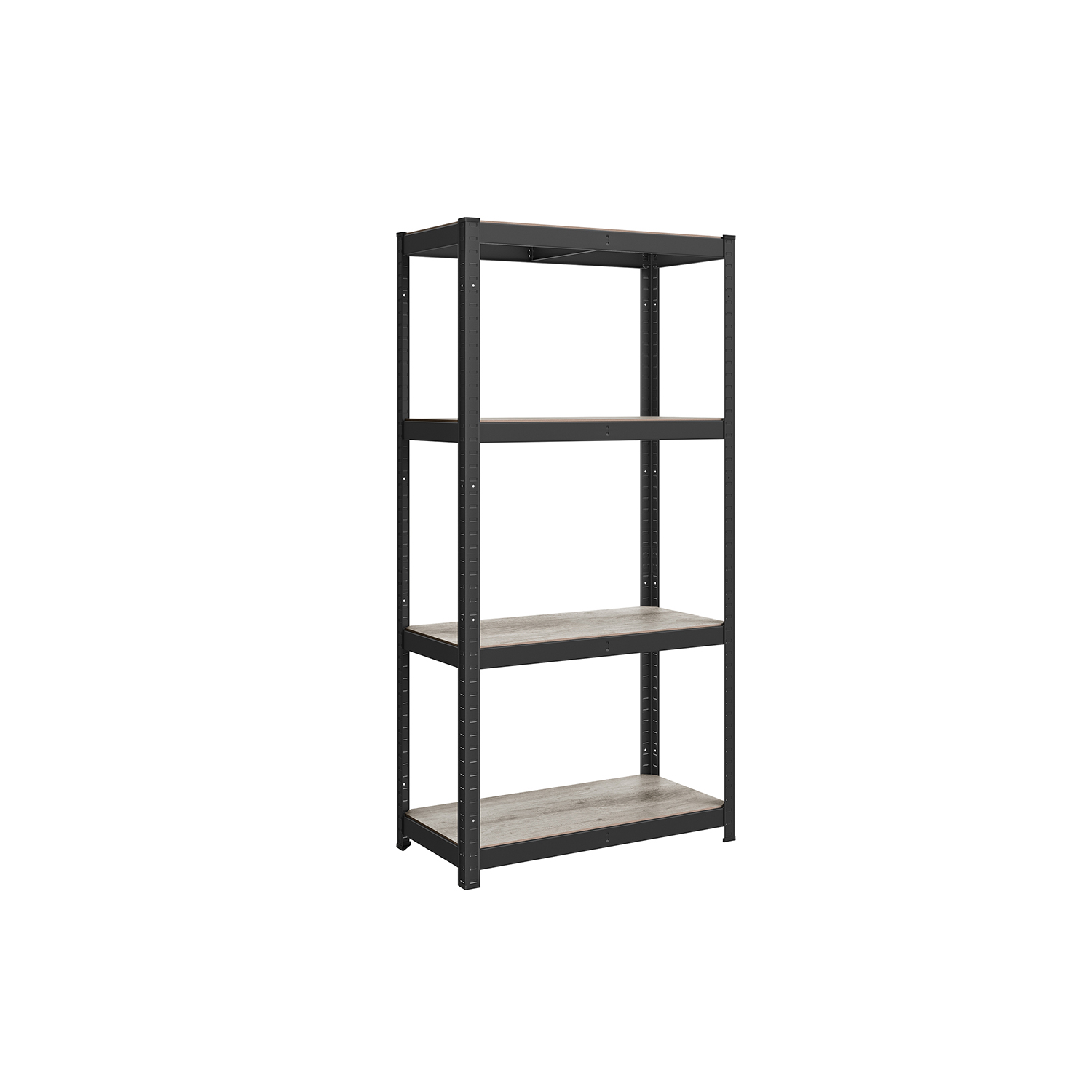 Songmics - Standregal Bücherregal Lagerregal 5 Ablagen verstellbar 37 x 37 x 150 cm bis 400 kg belastbar für Küche Wohnzimmer greige-schwarz