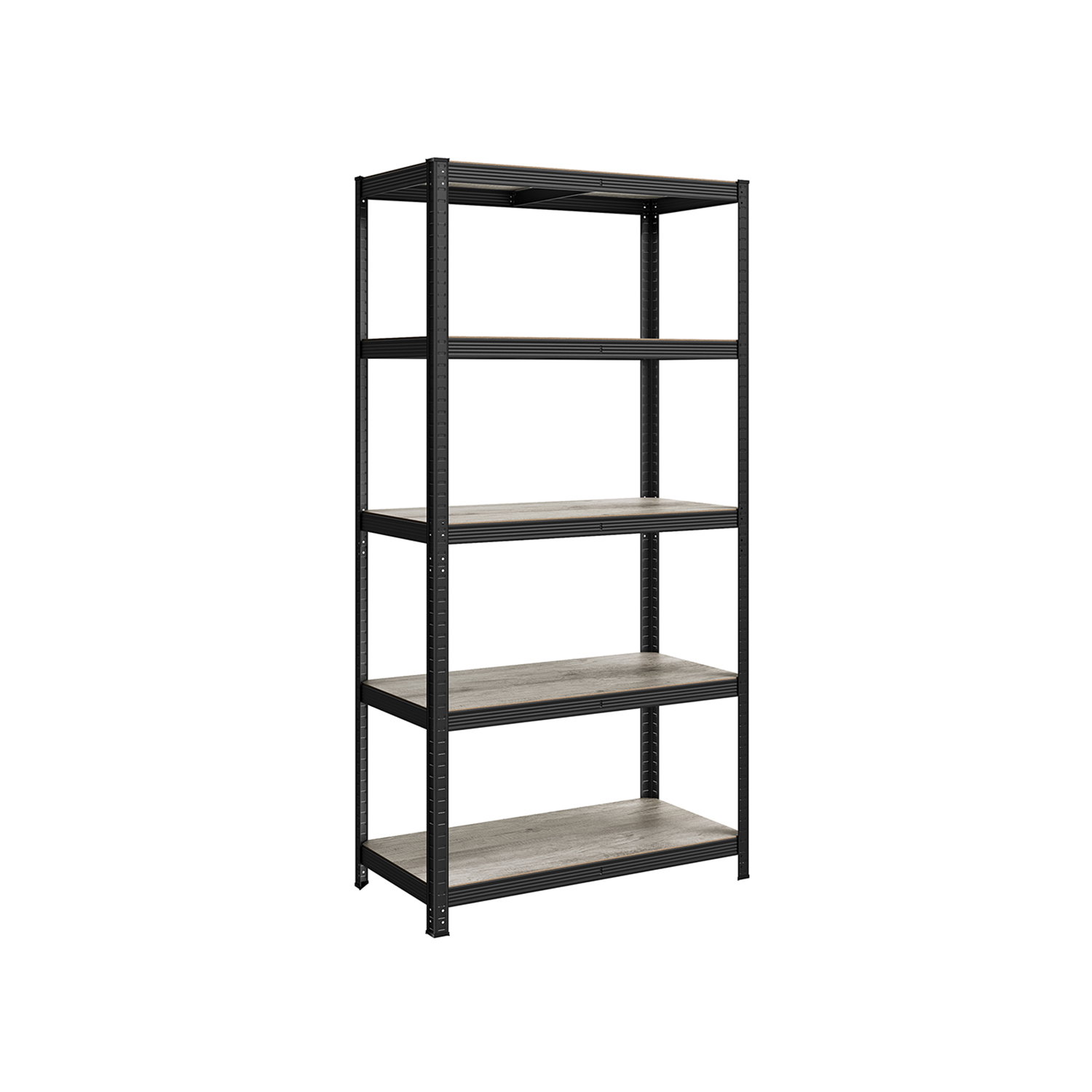 Standregal verstellbar mit 5 Ablagen 50 x 100 x 200 cm Greige-schwarz