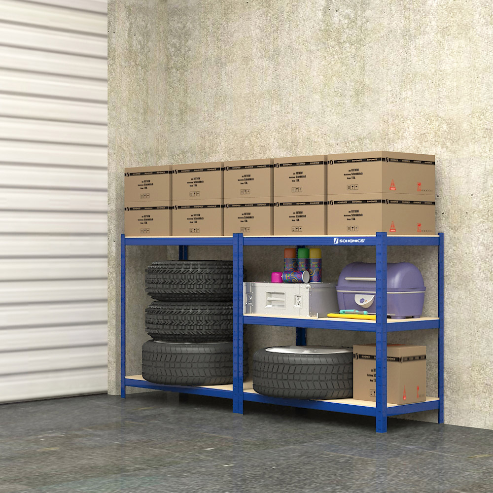 Sunkiasvorės lentynos 650 kg mėlynos spalvos