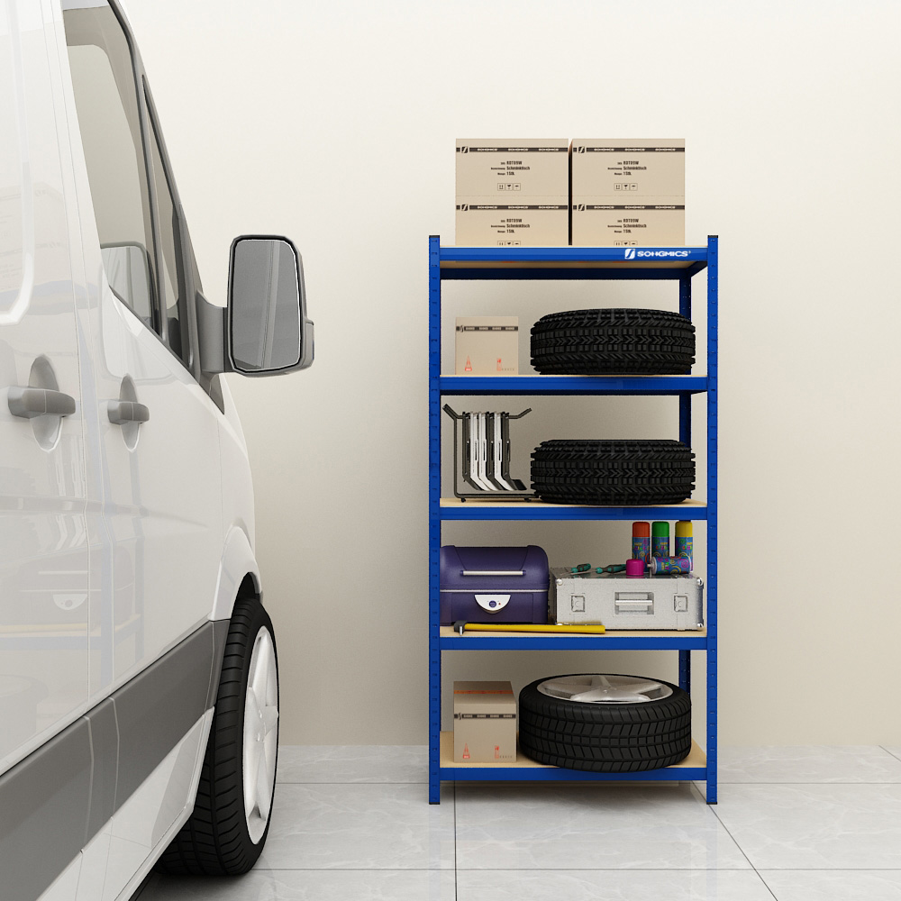 Sunkiasvorės lentynos 650 kg mėlynos spalvos