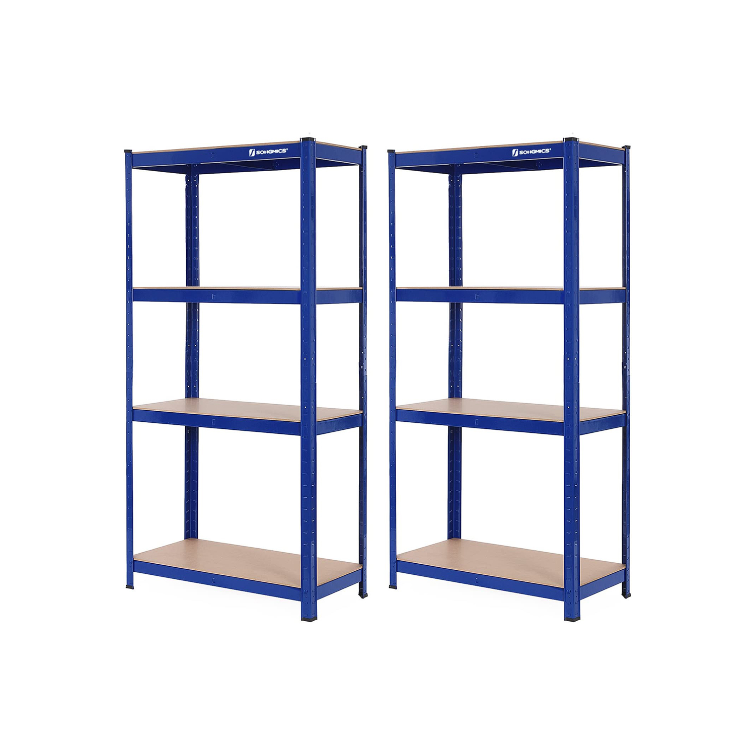 Songmics - Lagerregal 2er Set Schwerlastregal Kellerregal 160 x 80 x 40 cm bis 520 kg belastbar 4 verstellbare Ablagen Regal aus Metall