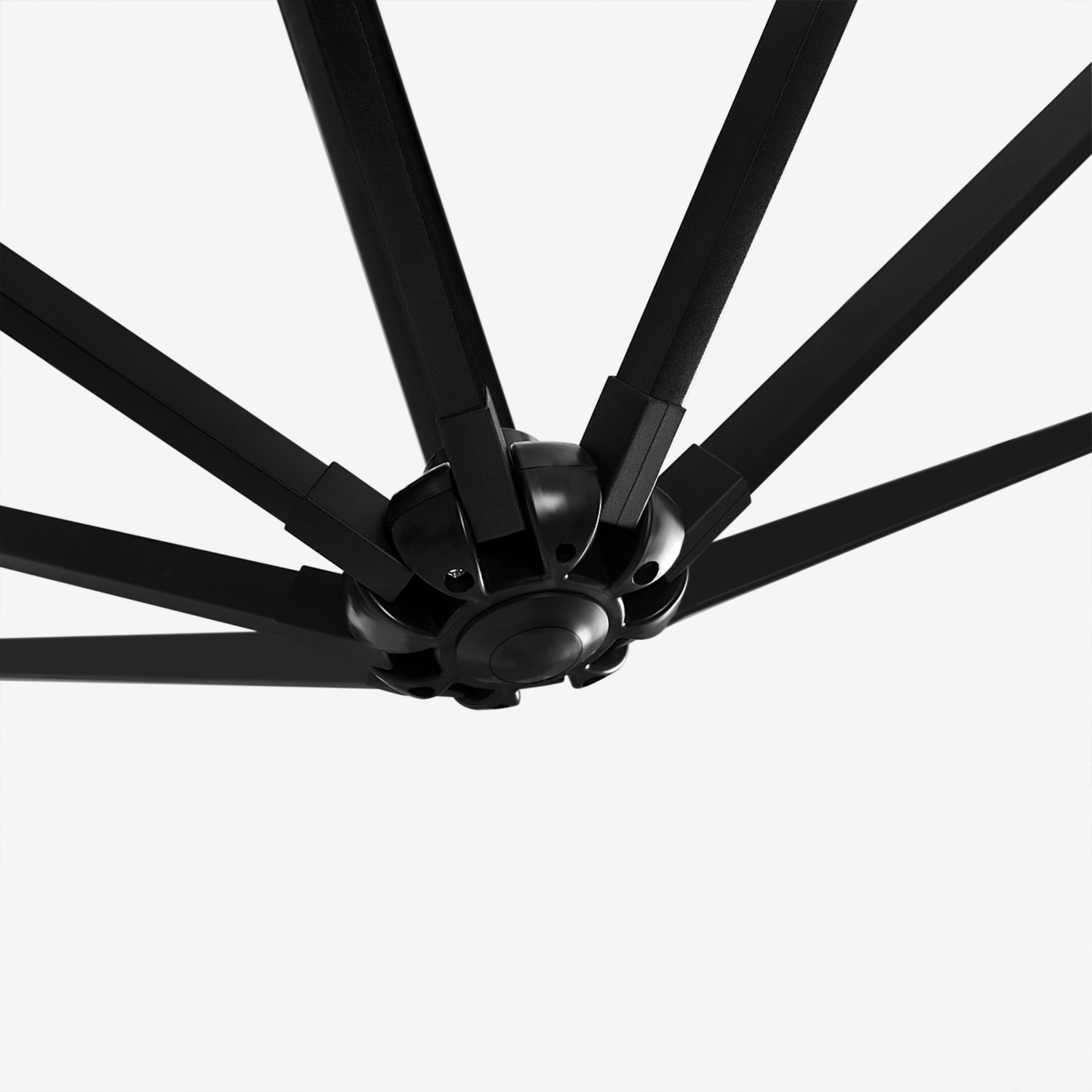 SONGMICS Sonnenschirm mit LED-Solar-Beleuchtung, Ampelschirm