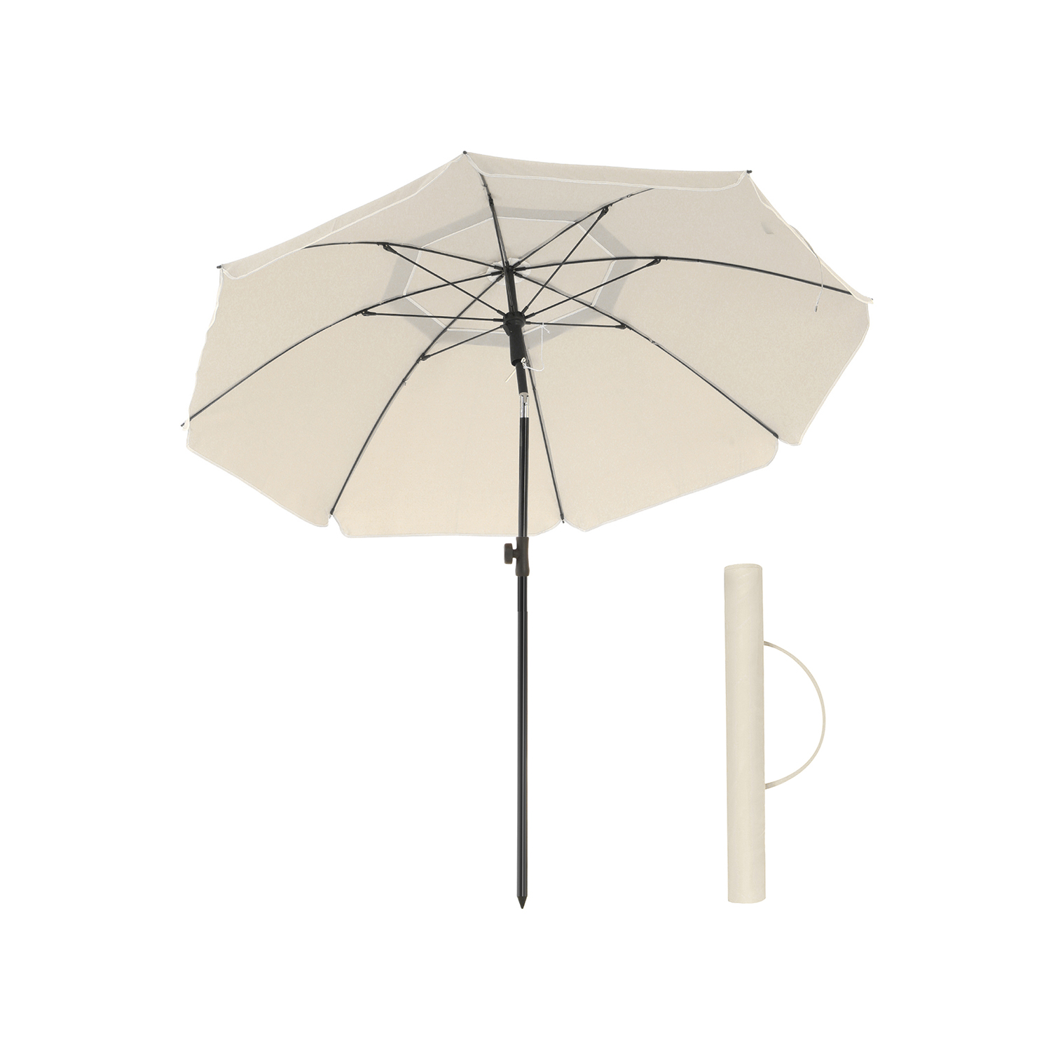 Sonnenschirm für Strand beige