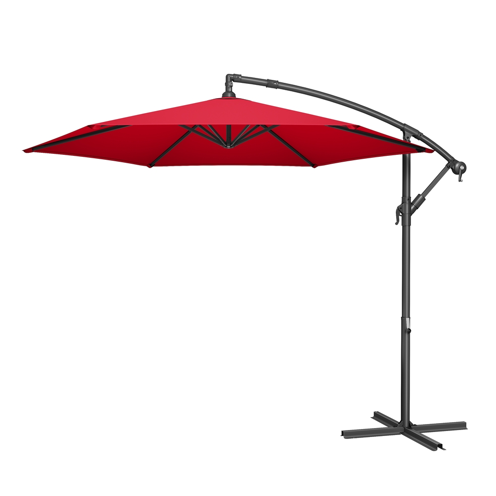 Ampelschirm 300 cm, UV-Schutz UPF 50+, Sonnenschirm mit Ständer
