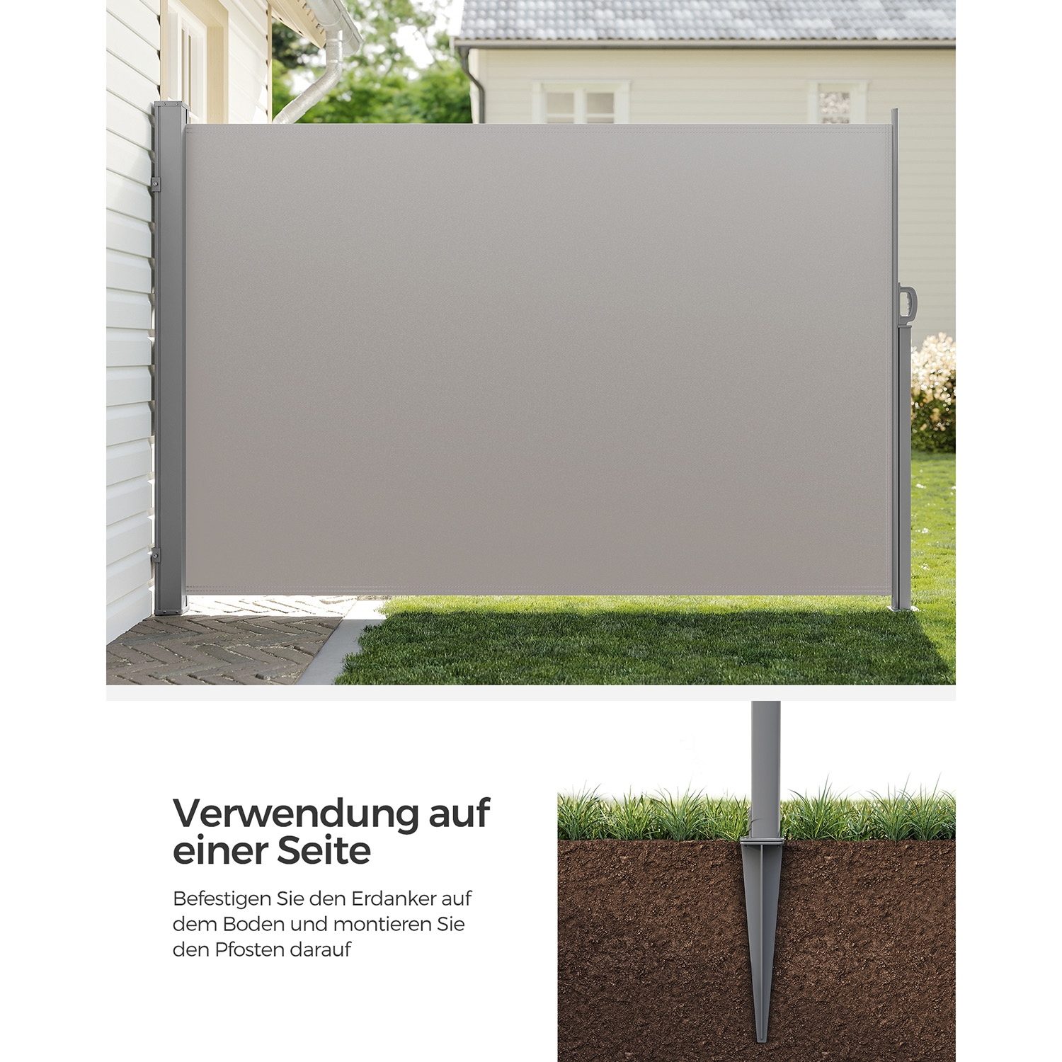 Šoninių markizių stulpelių įžeminimo inkaras