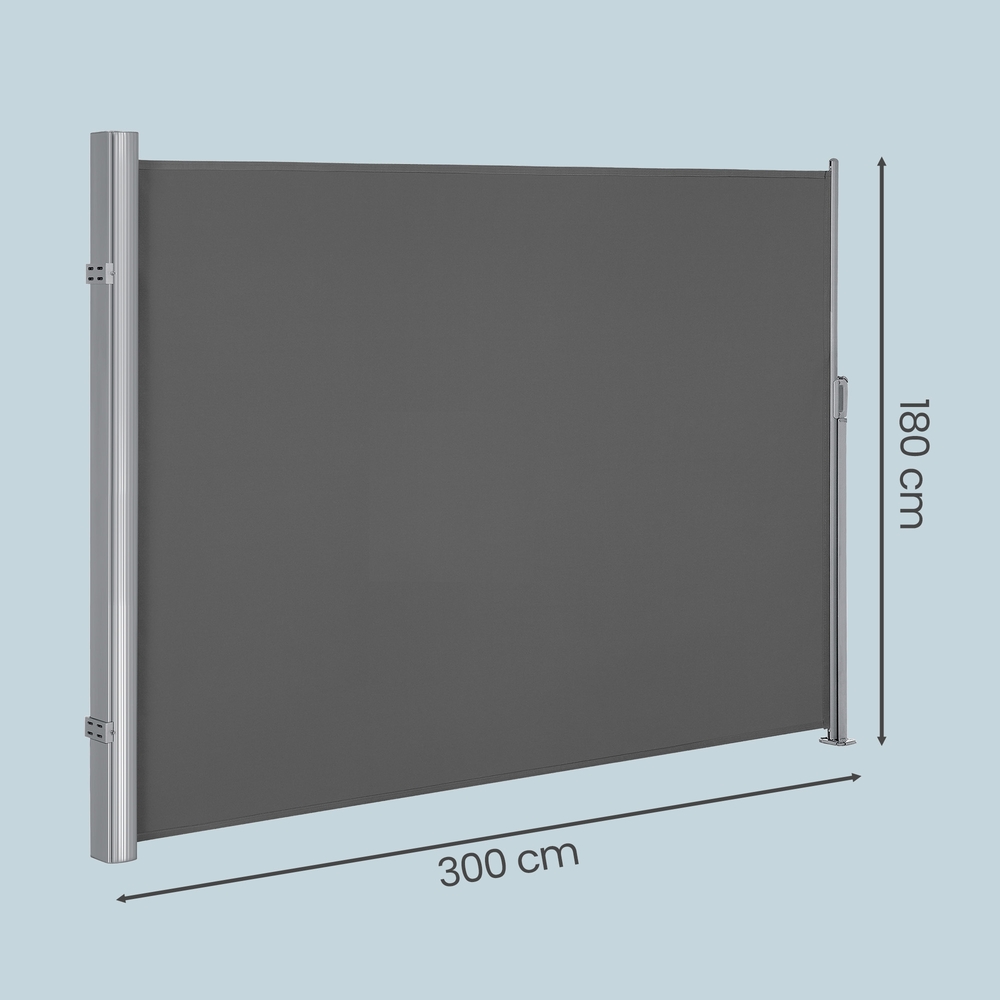 Seitenmarkise mit Kasten aus Aluminiumlegierung, ausziehbar, blickdicht