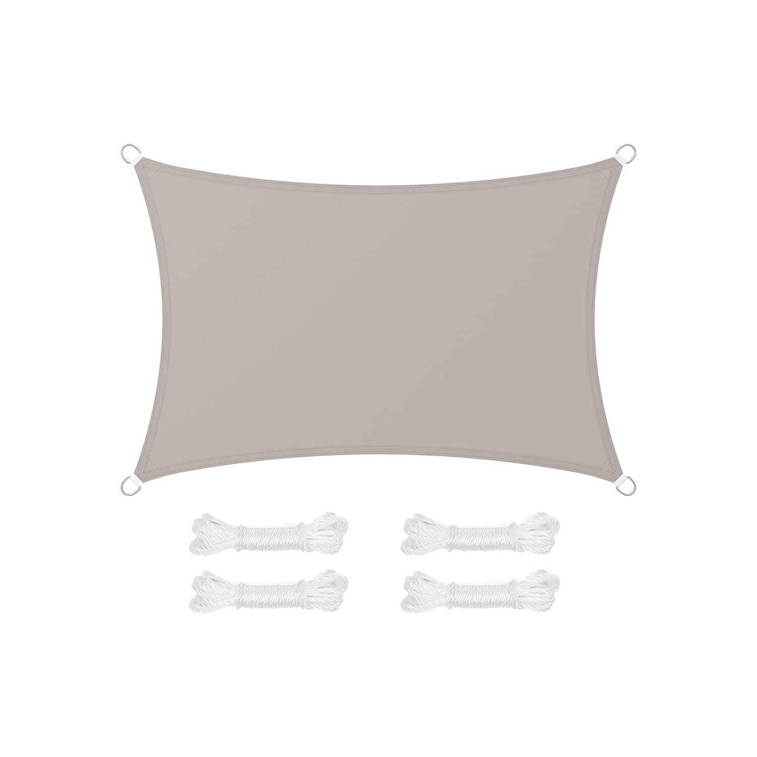 Sonnensegel 2 x 3 m rechteckig taupe