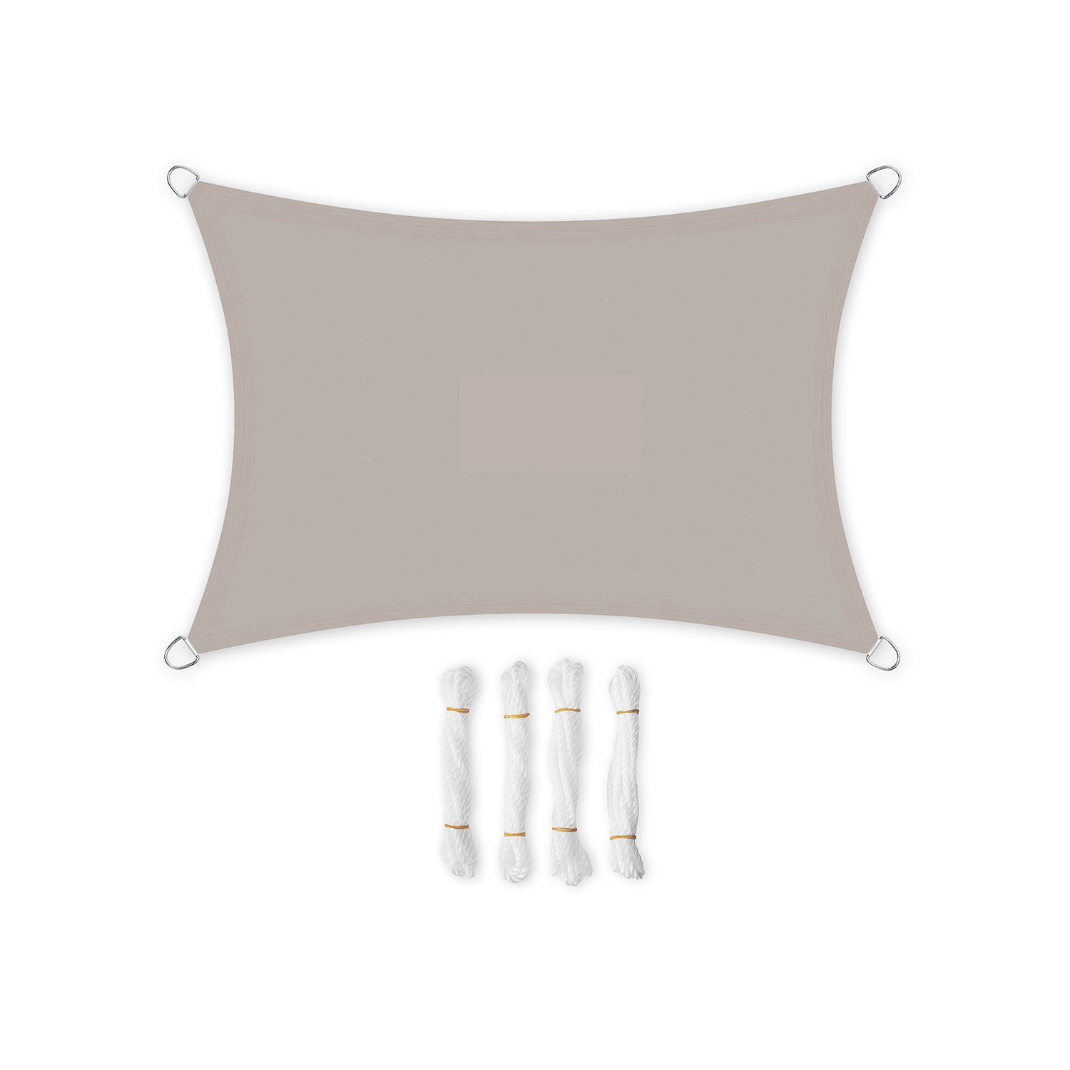 Sonnensegel 3 x 4 m wasserfest und rechteckig Taupe