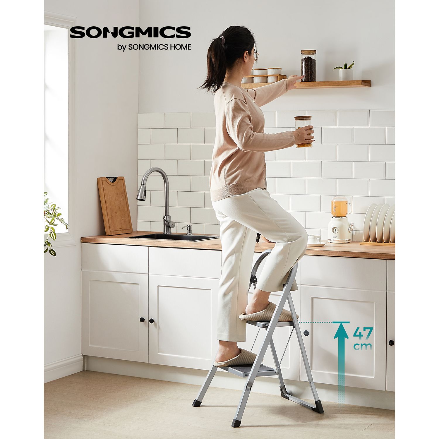 Kopėčios su 2 pakopomis